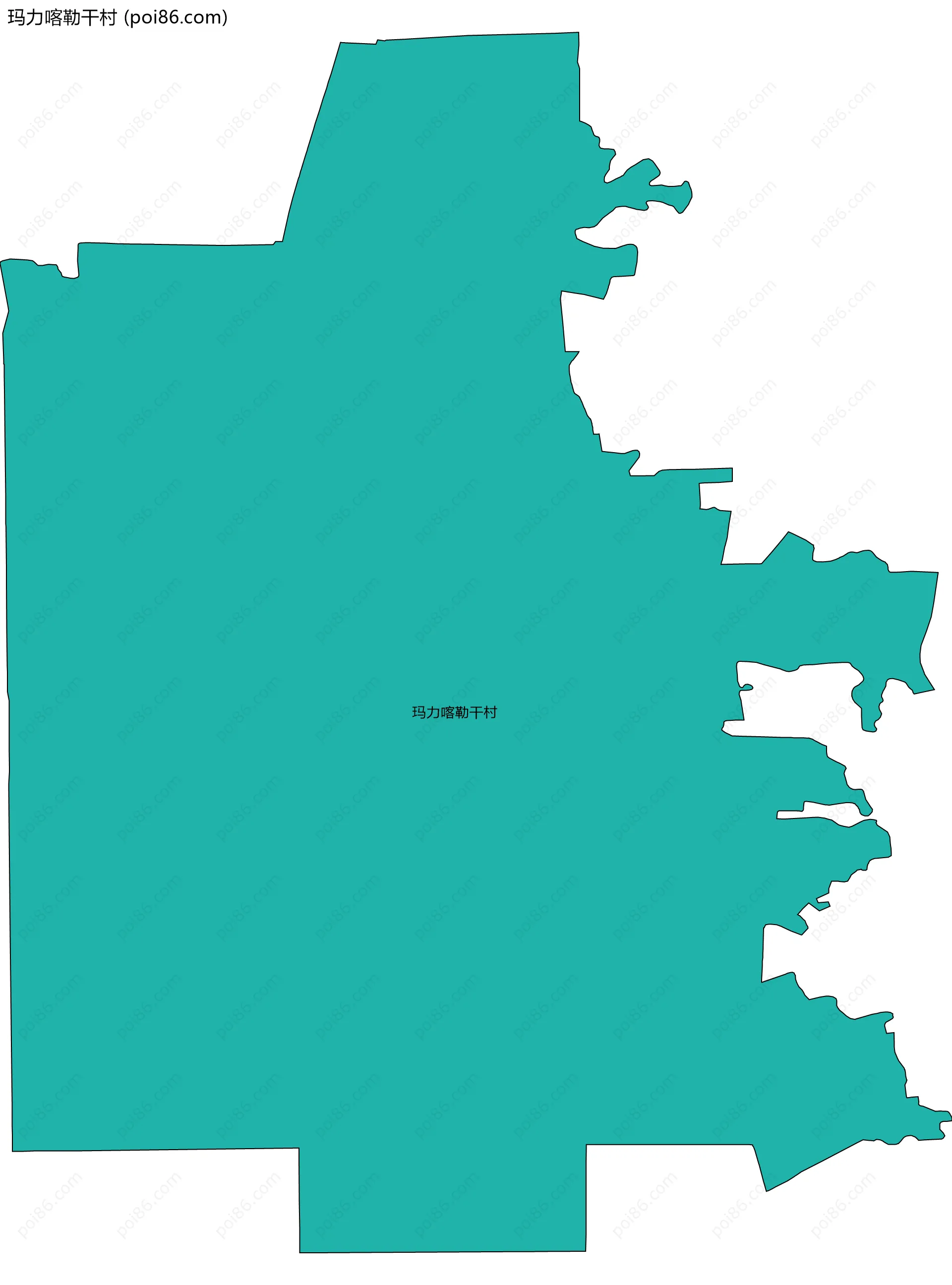 玛力喀勒干村边界地图