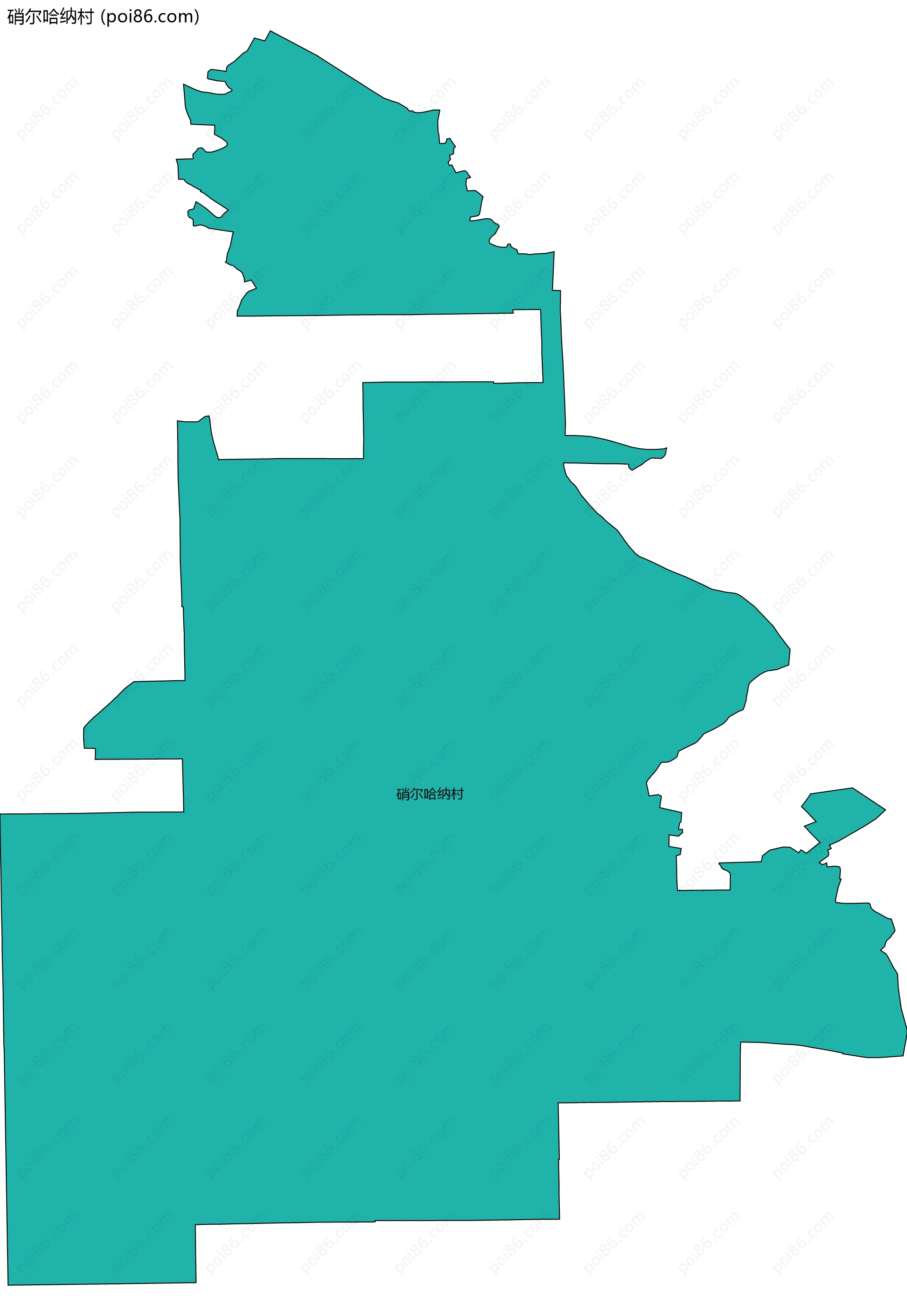 硝尔哈纳村边界地图