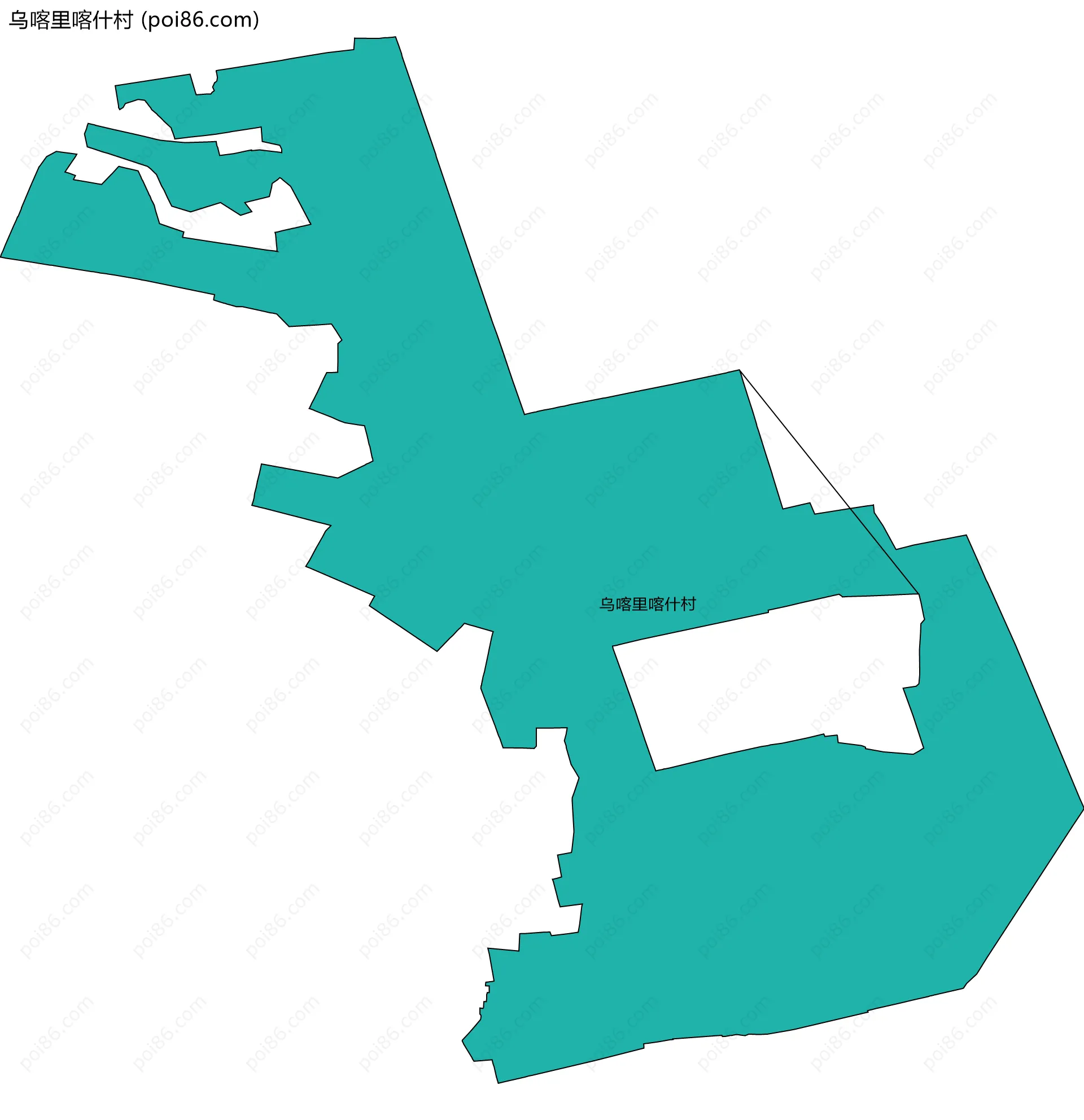 乌喀里喀什村边界地图