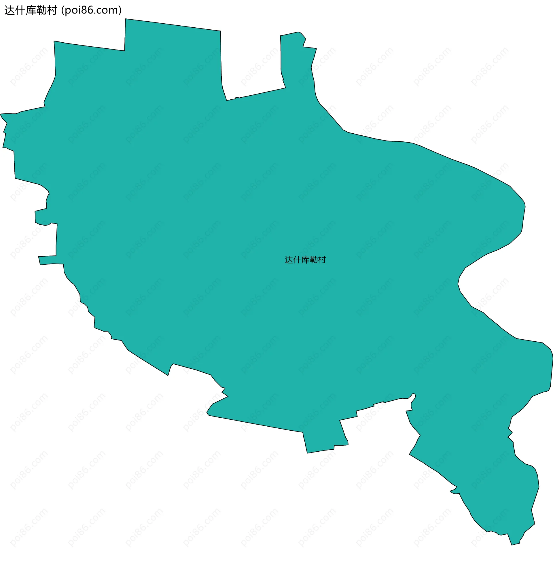 达什库勒村边界地图