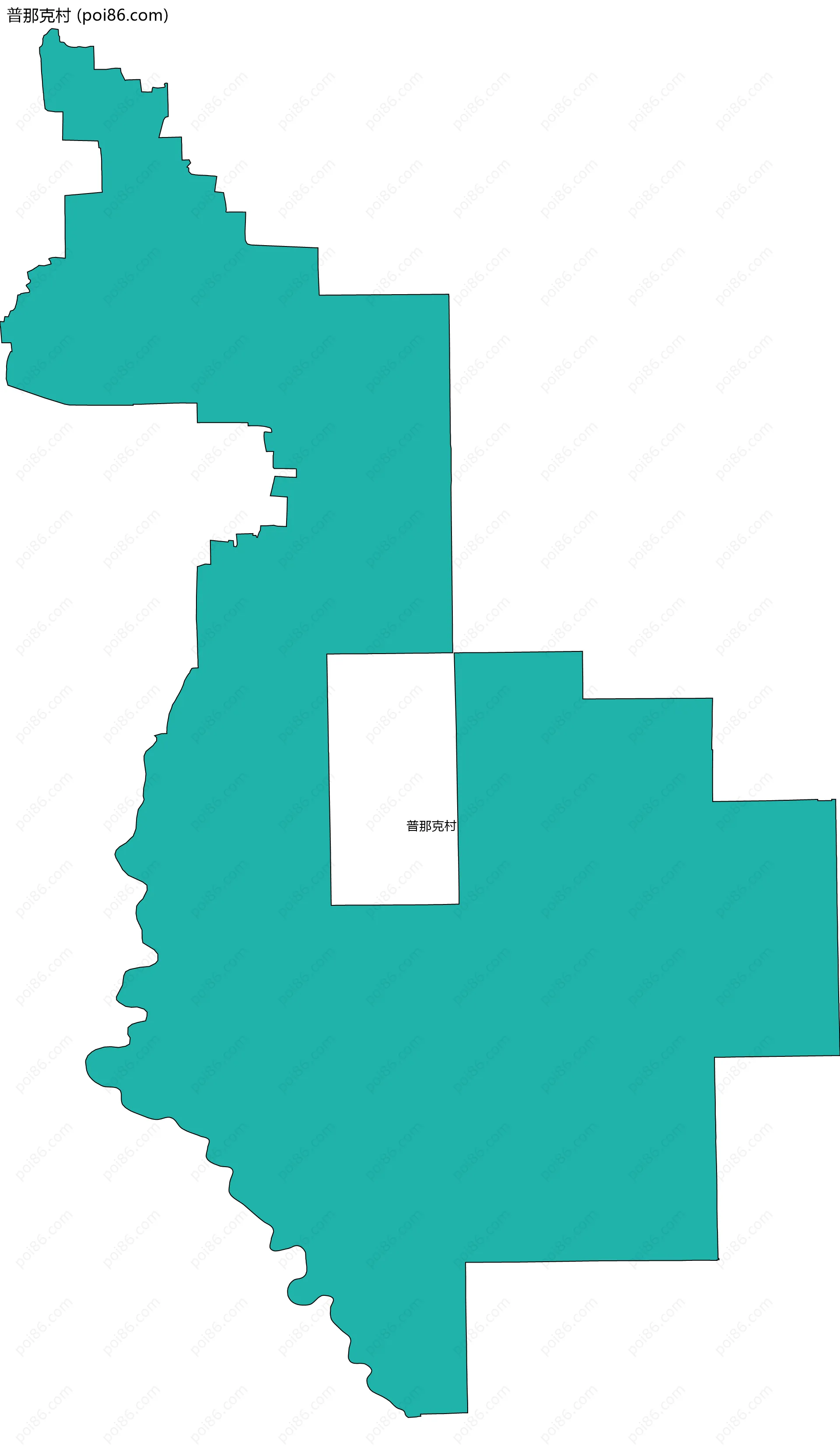 普那克村边界地图