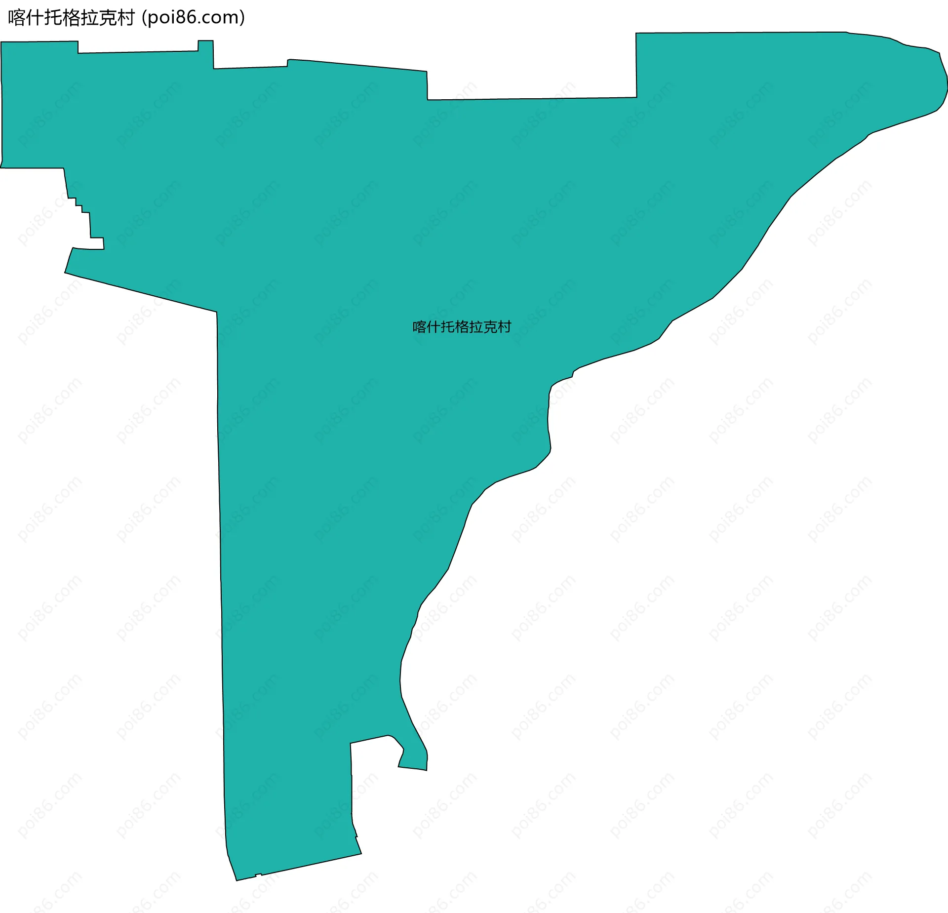 喀什托格拉克村边界地图