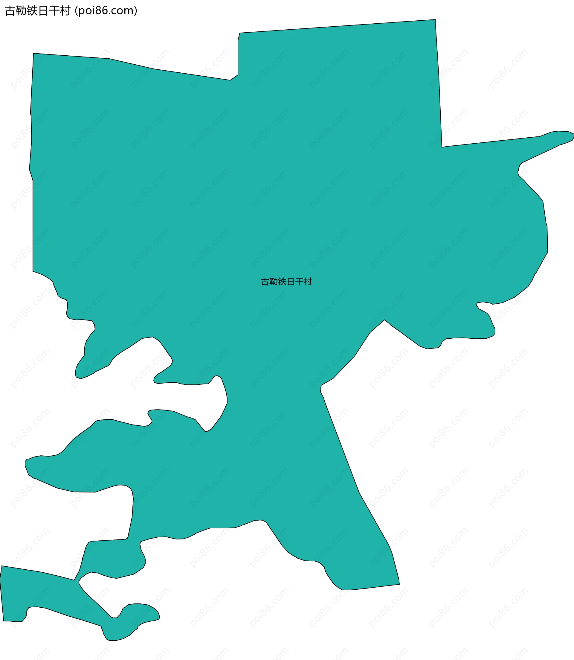 古勒铁日干村边界地图