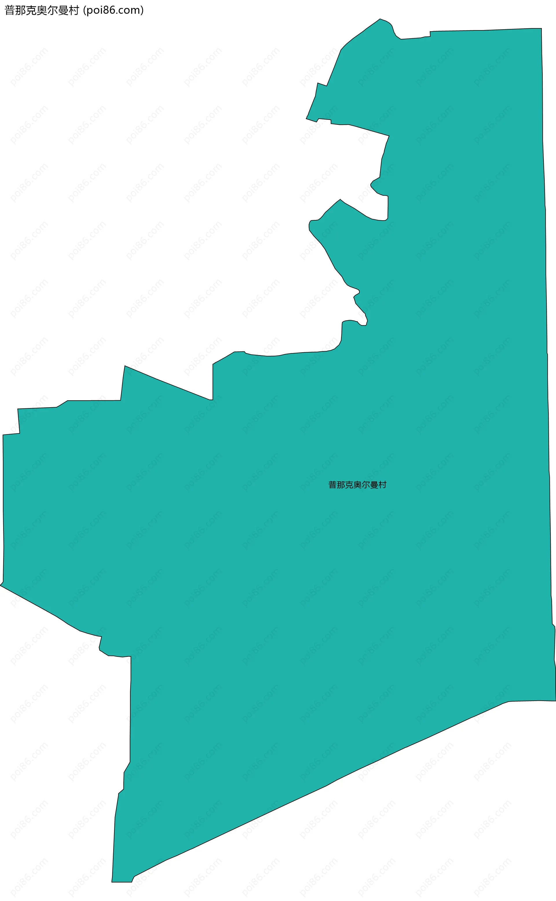 普那克奥尔曼村边界地图