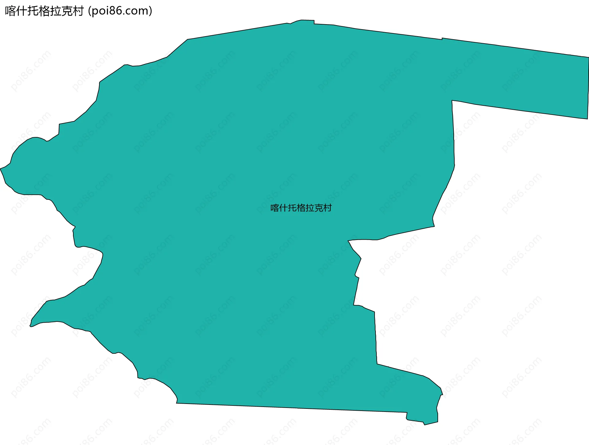 喀什托格拉克村边界地图
