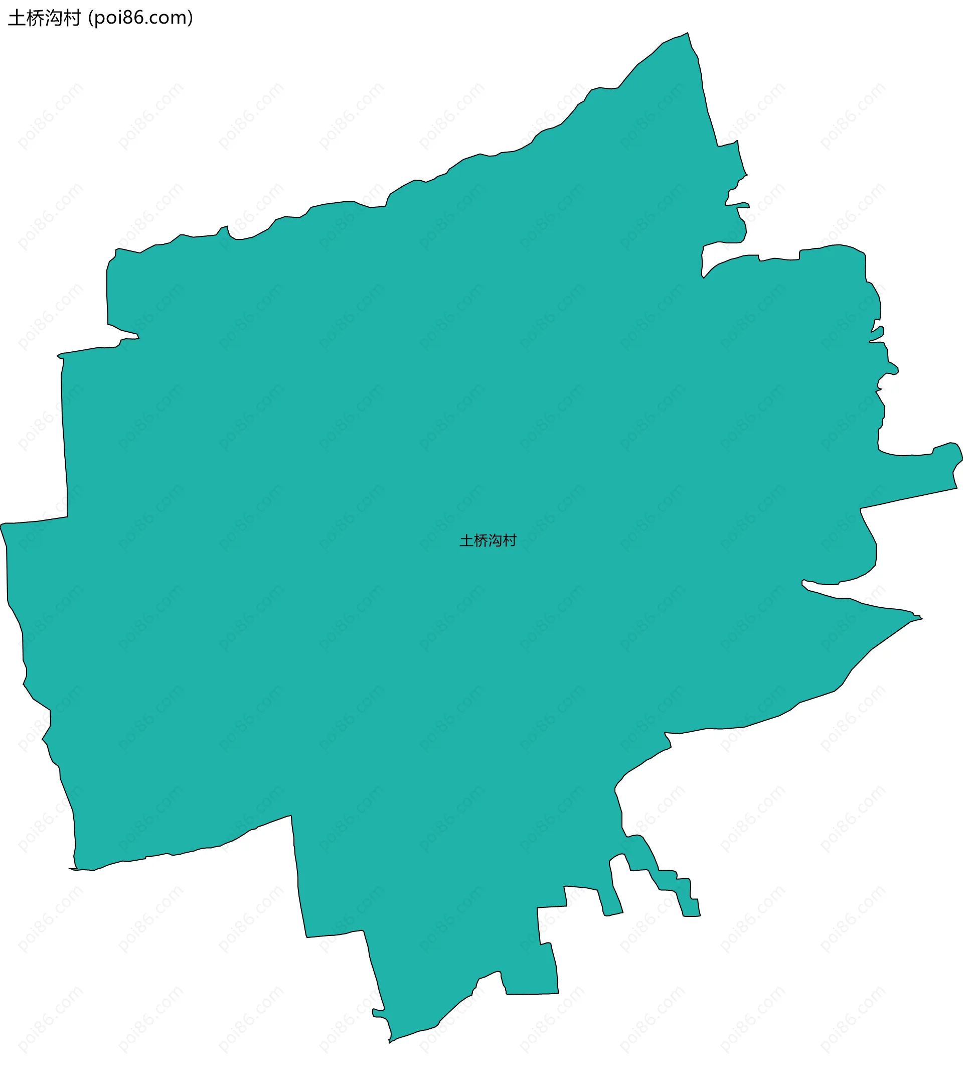 土桥沟村边界地图