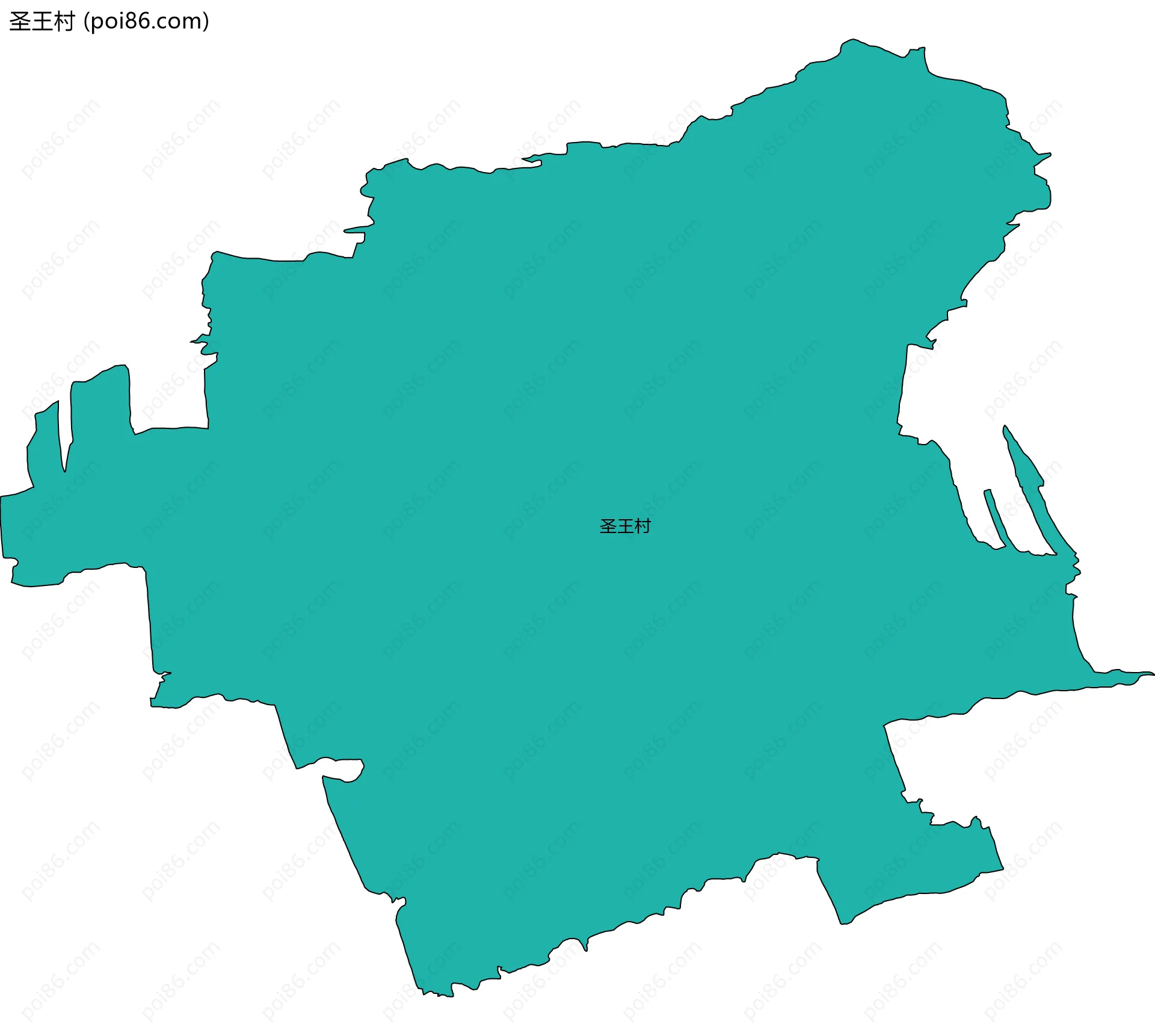 圣王村边界地图
