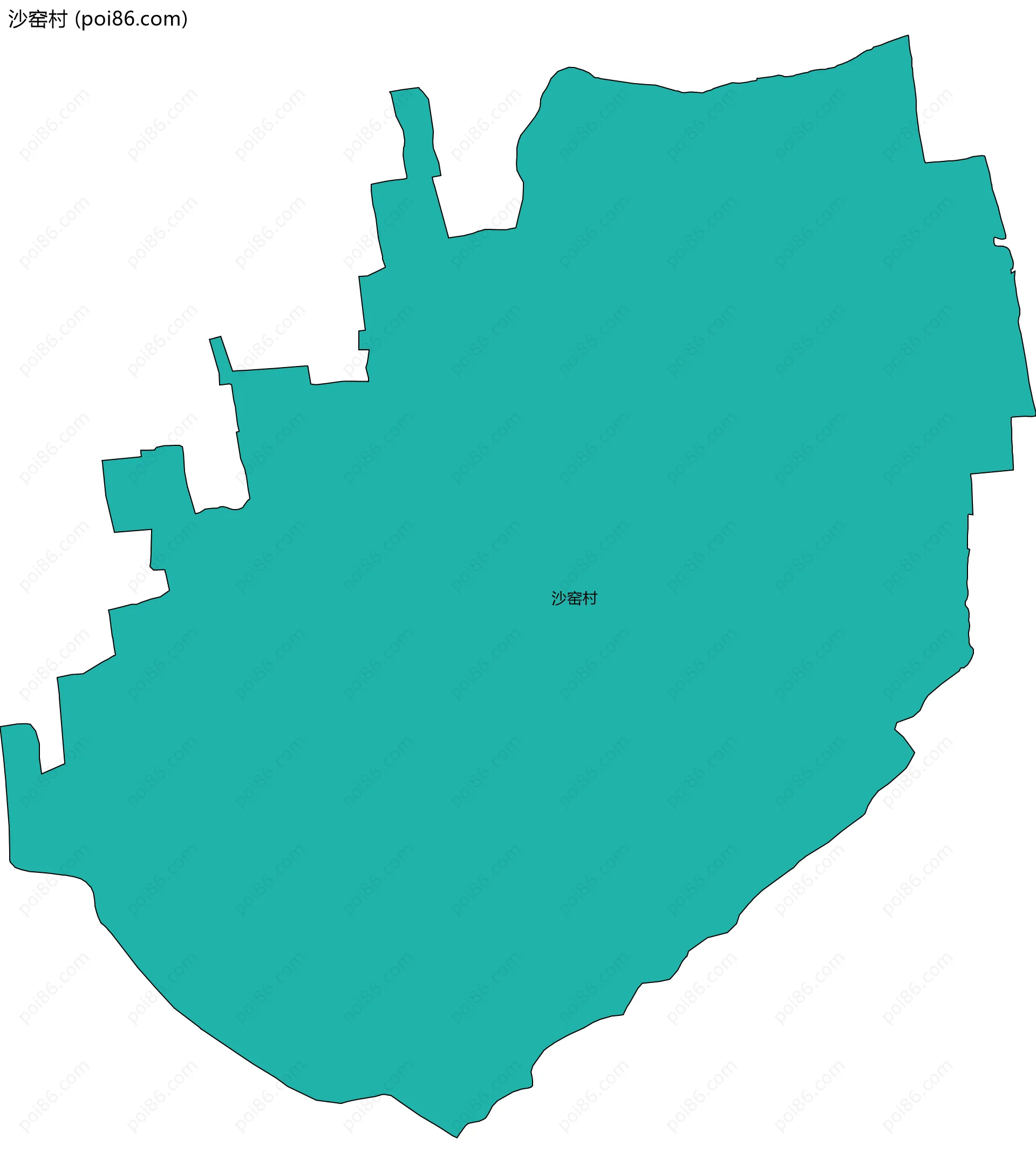 沙窑村边界地图