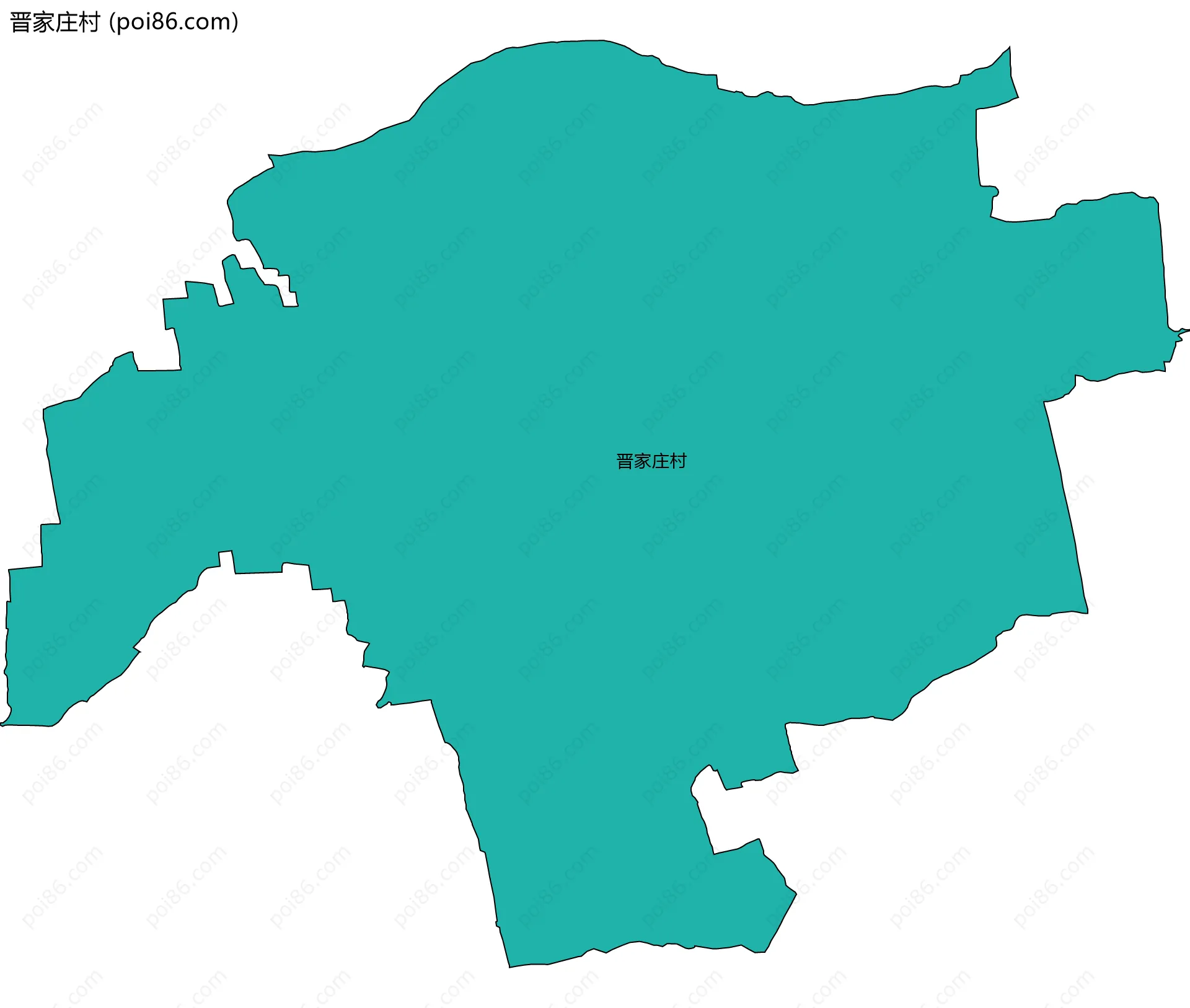 晋家庄村边界地图