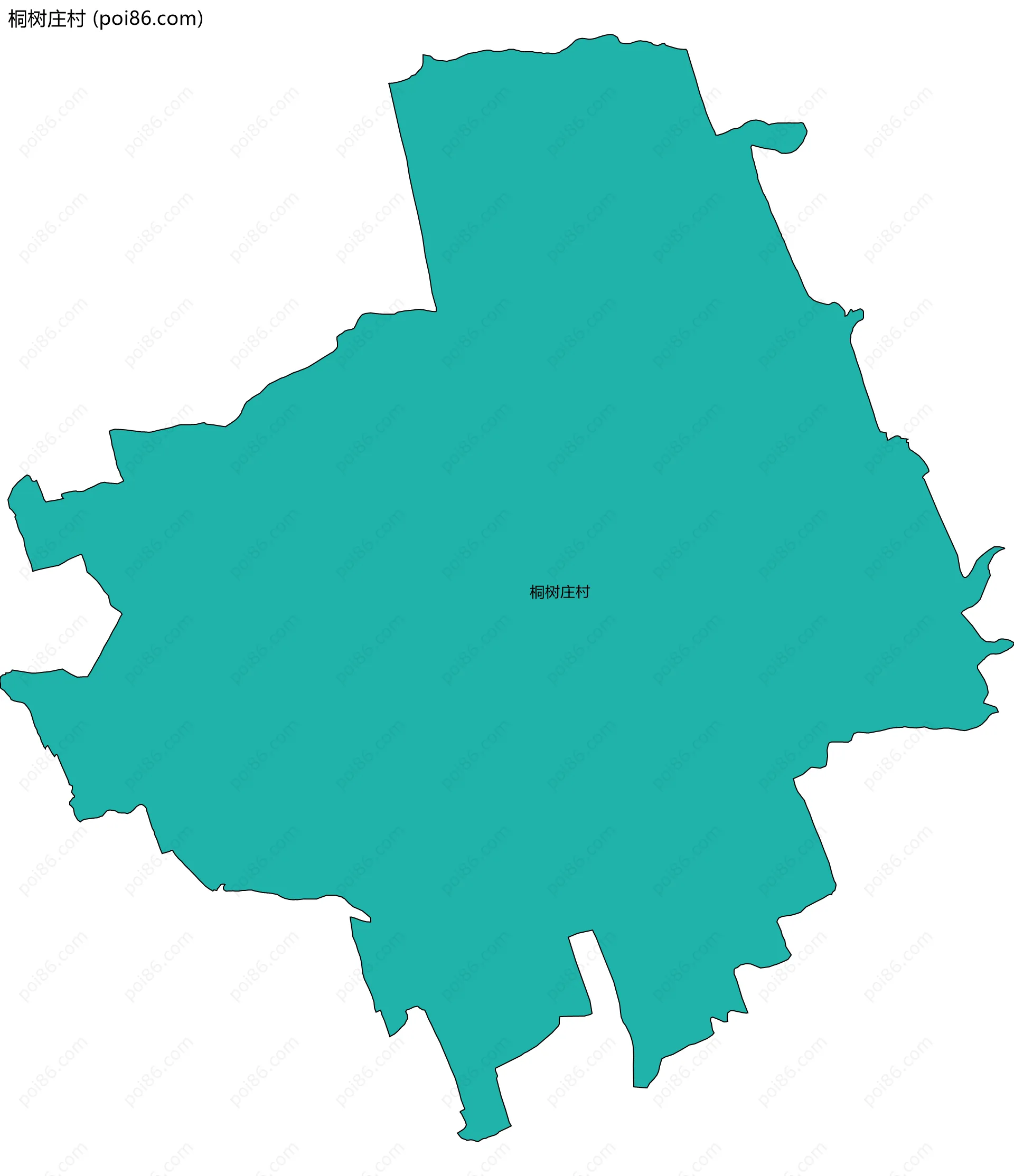 桐树庄村边界地图