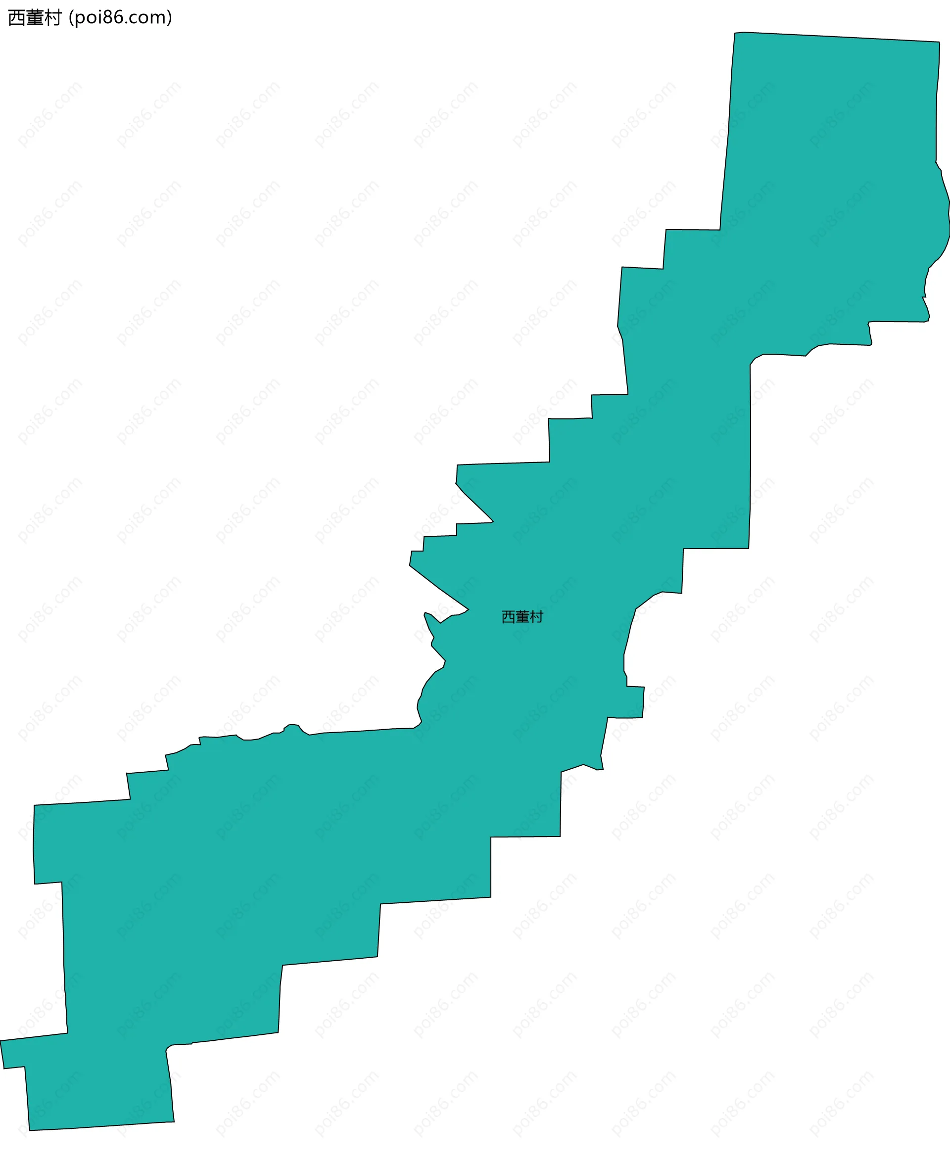 西董村边界地图