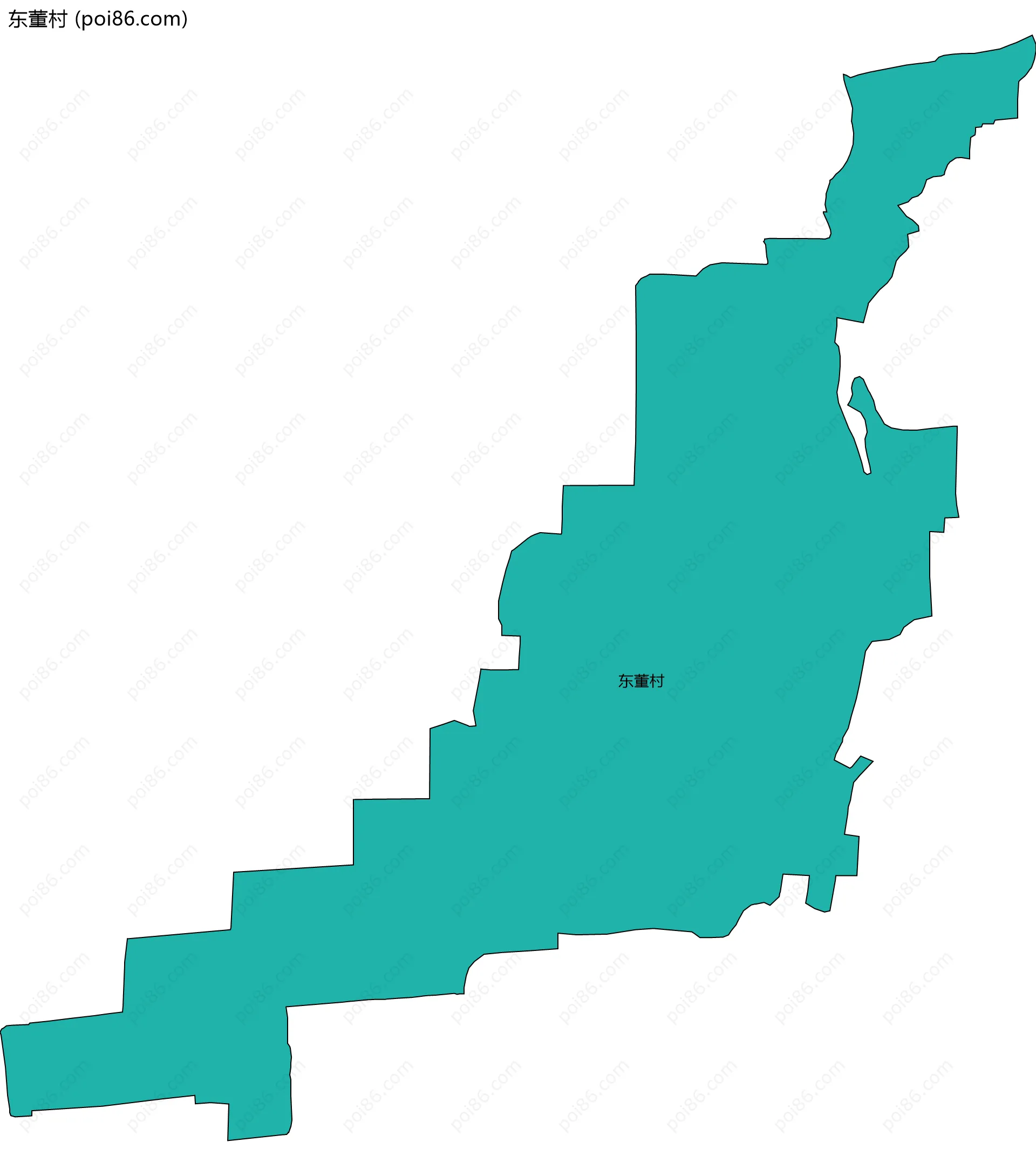 东董村边界地图