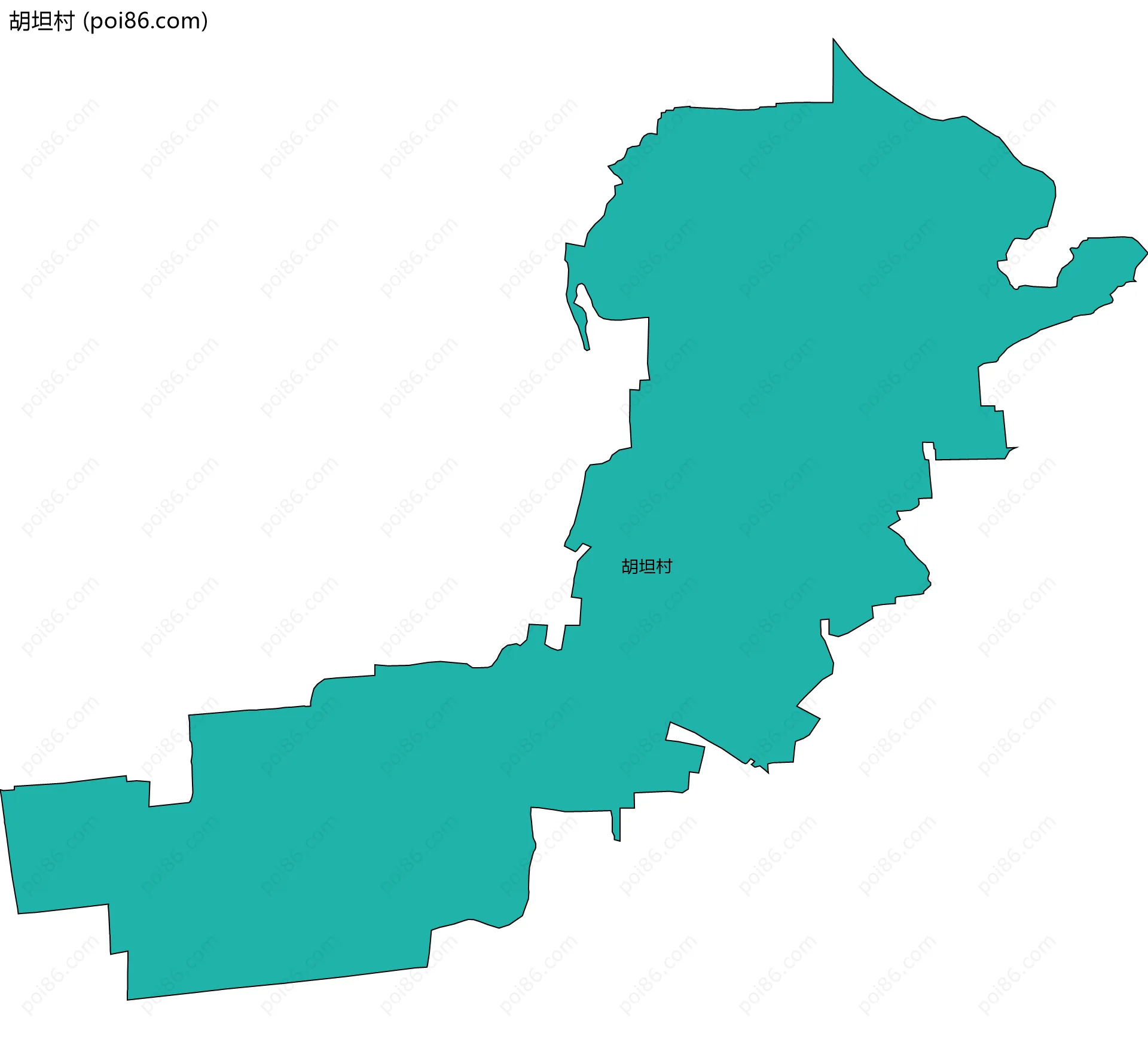 胡坦村边界地图
