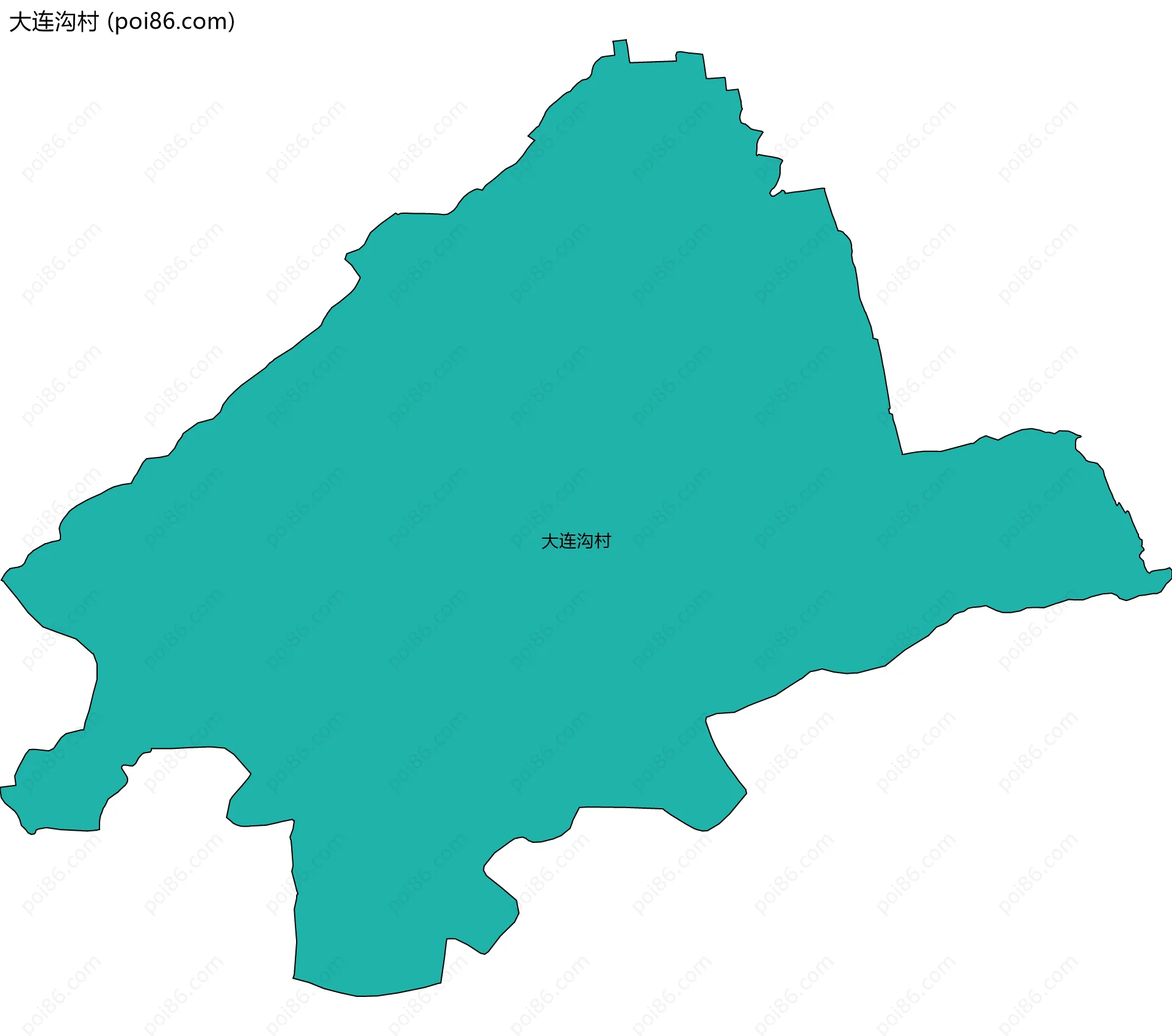 大连沟村边界地图