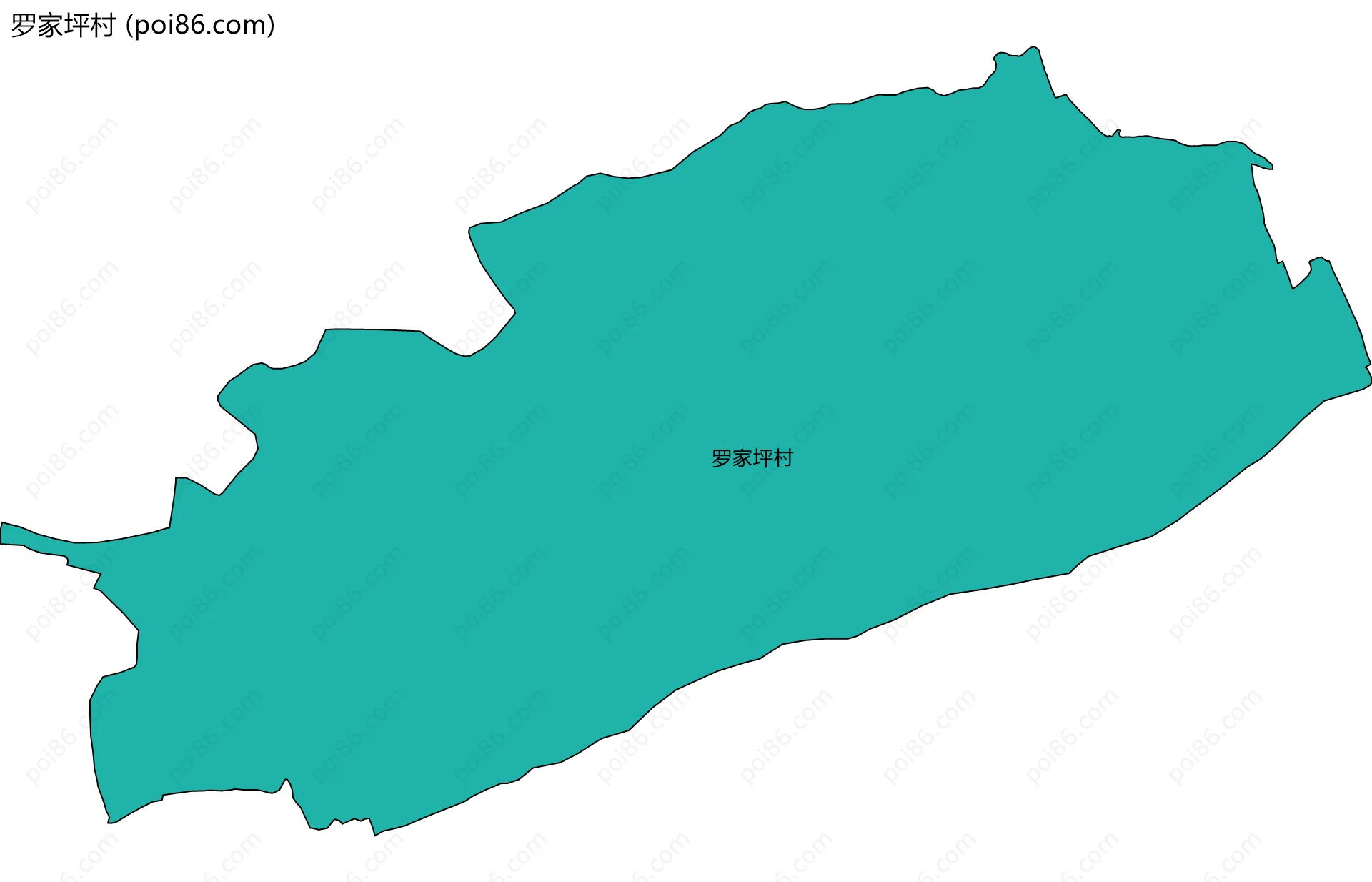 罗家坪村边界地图