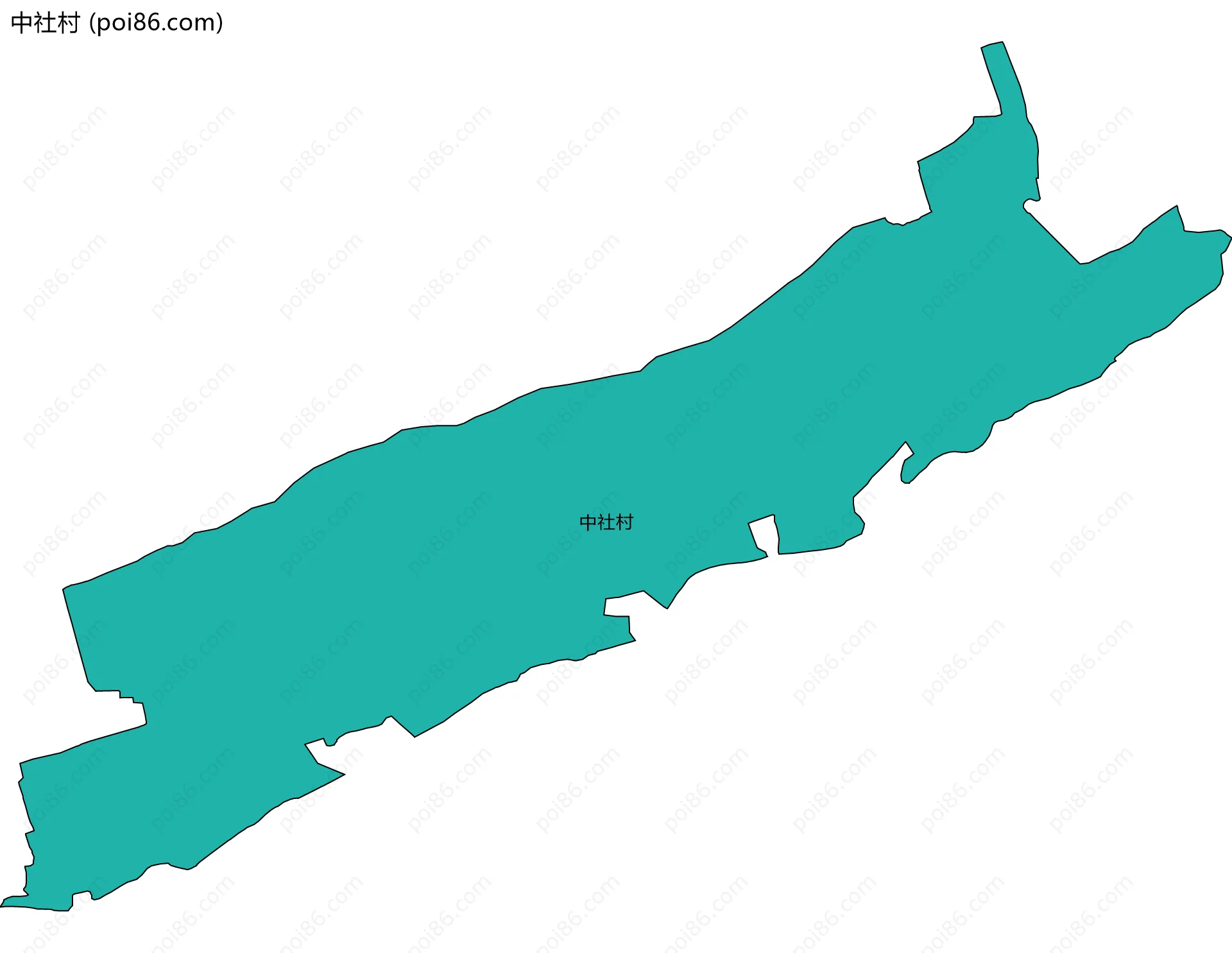 中社村边界地图