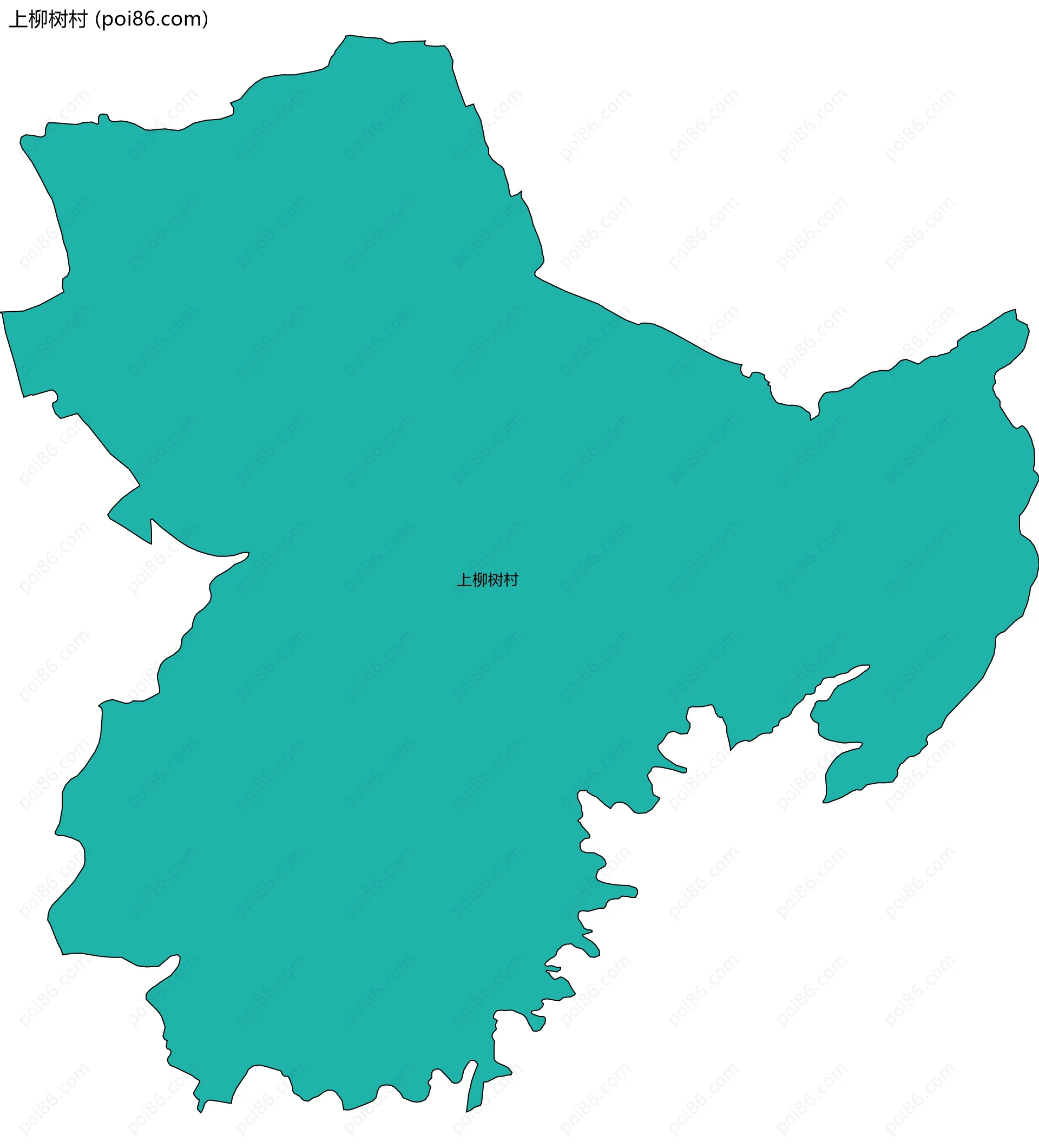 上柳树村边界地图