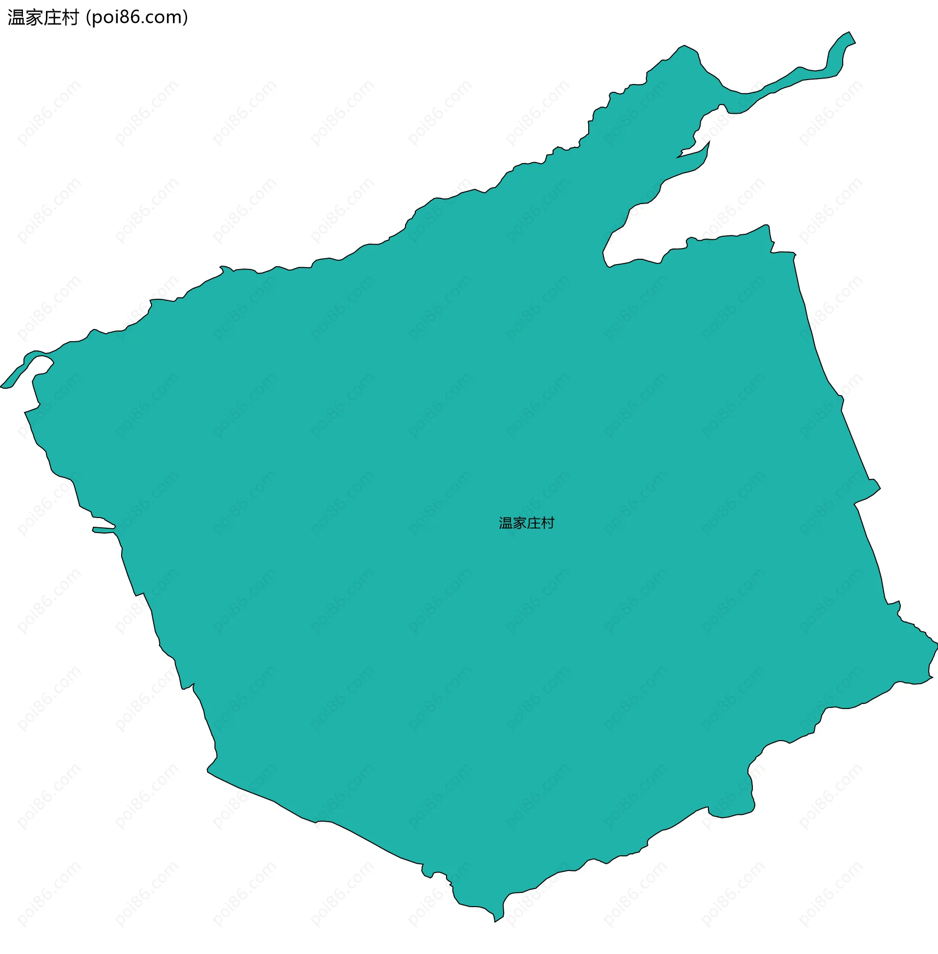 温家庄村边界地图