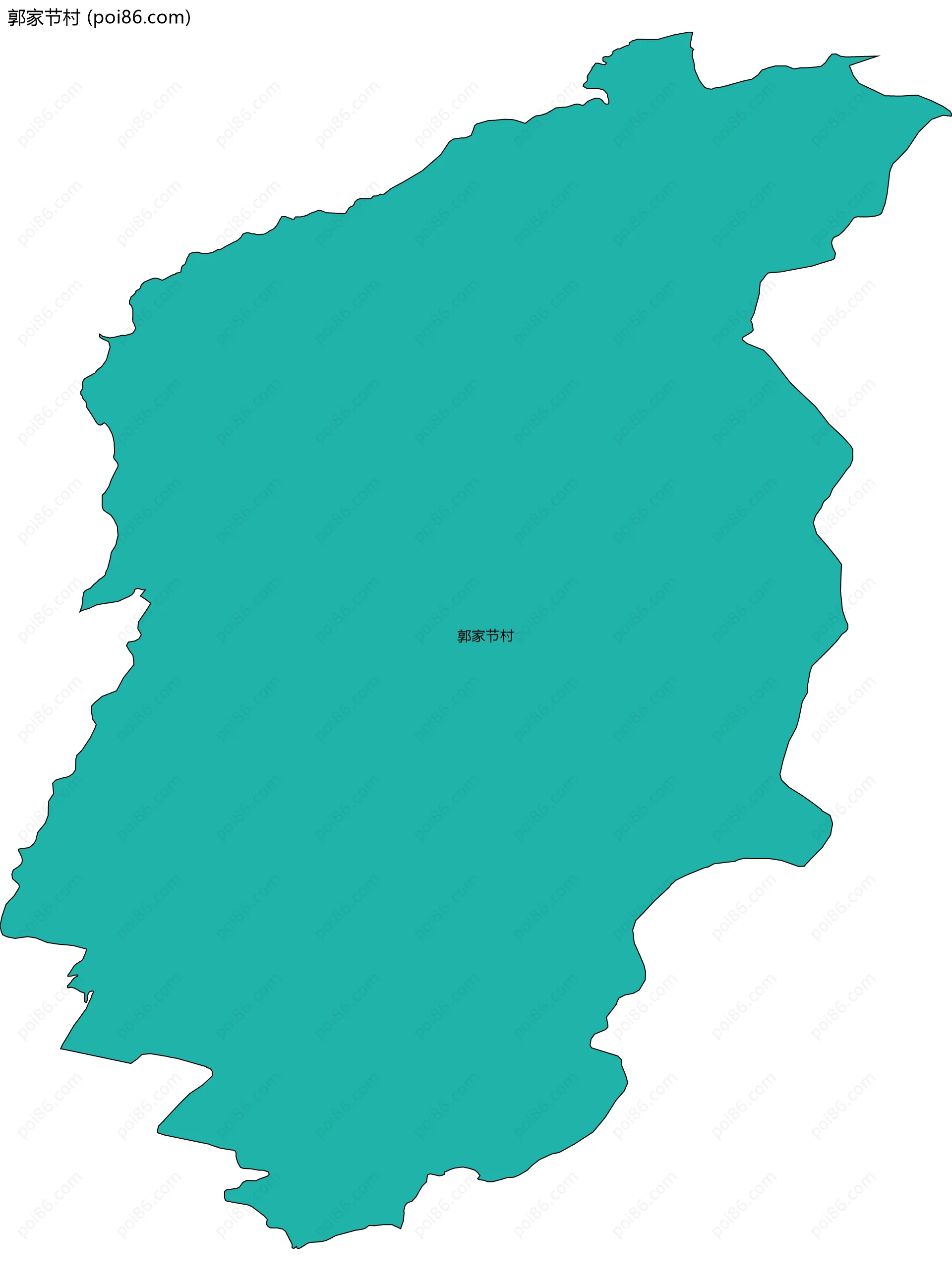 郭家节村边界地图