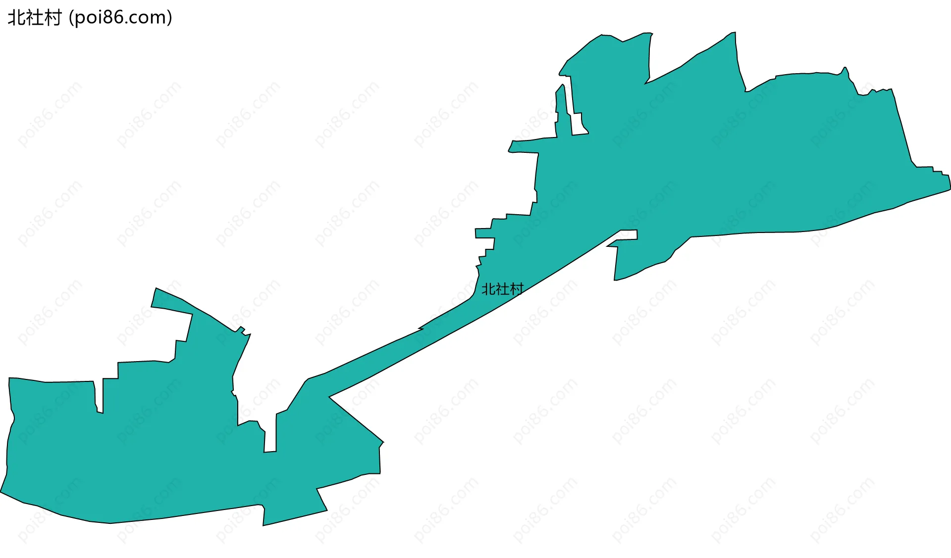 北社村边界地图