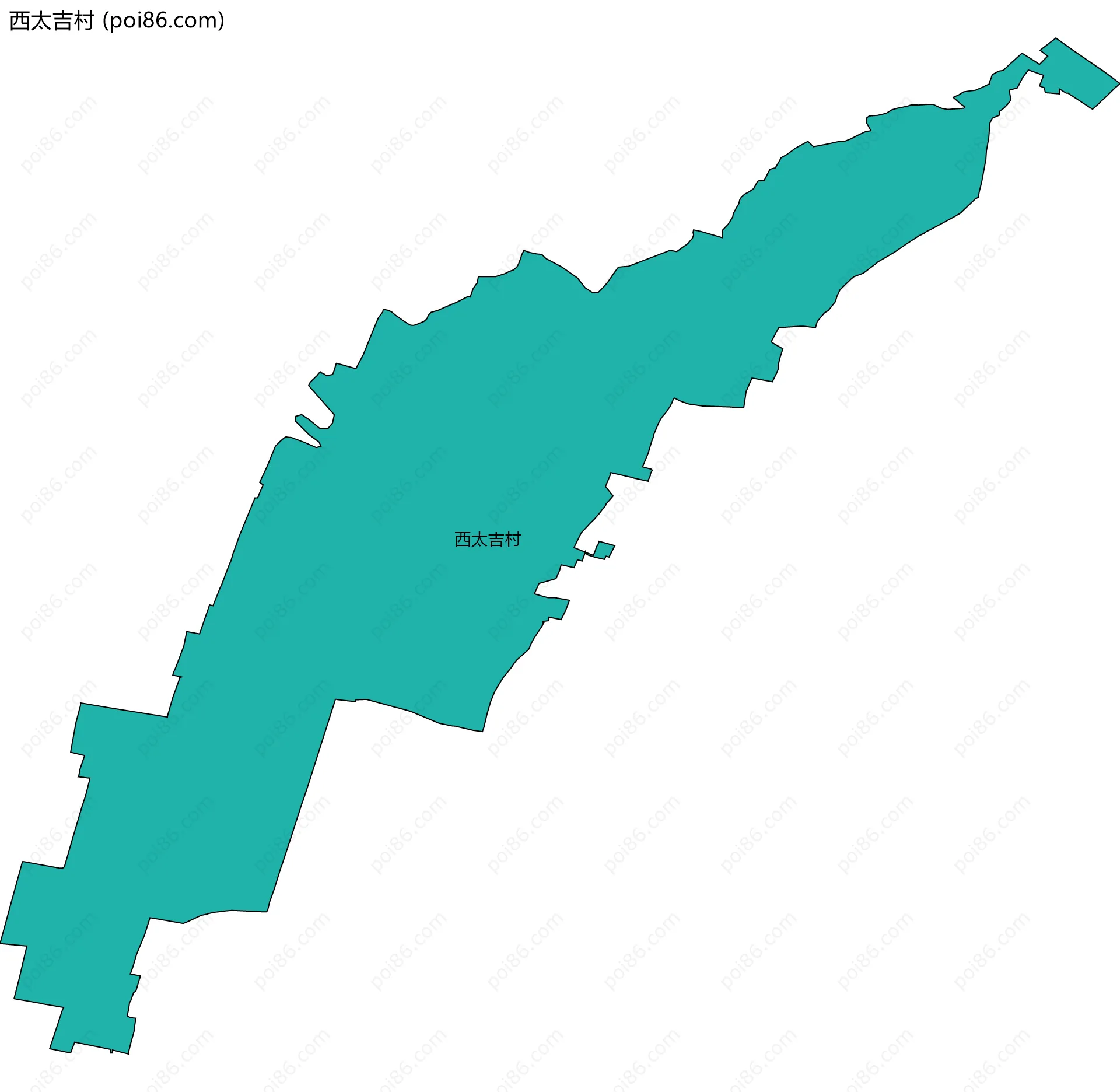 西太吉村边界地图