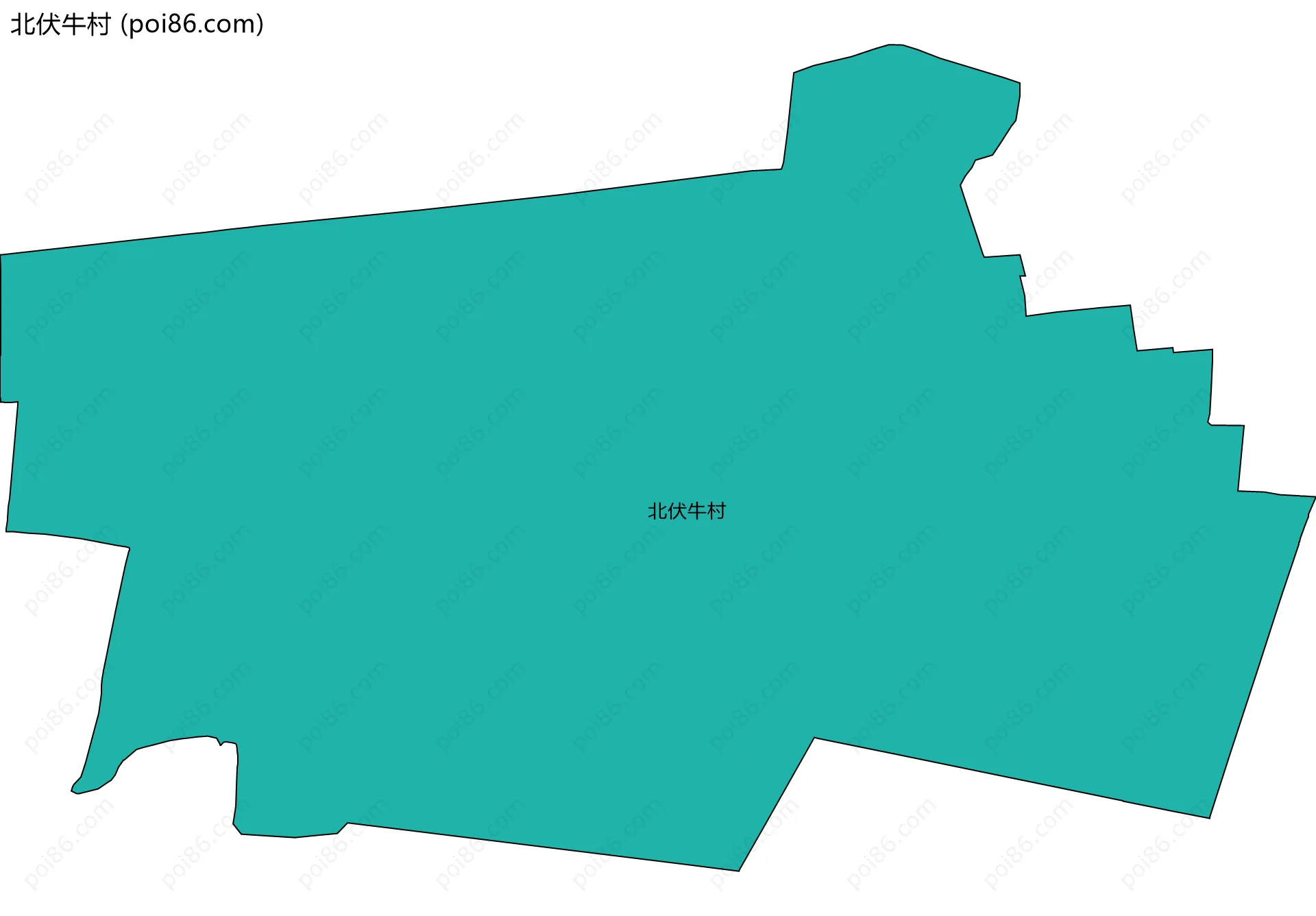 北伏牛村边界地图