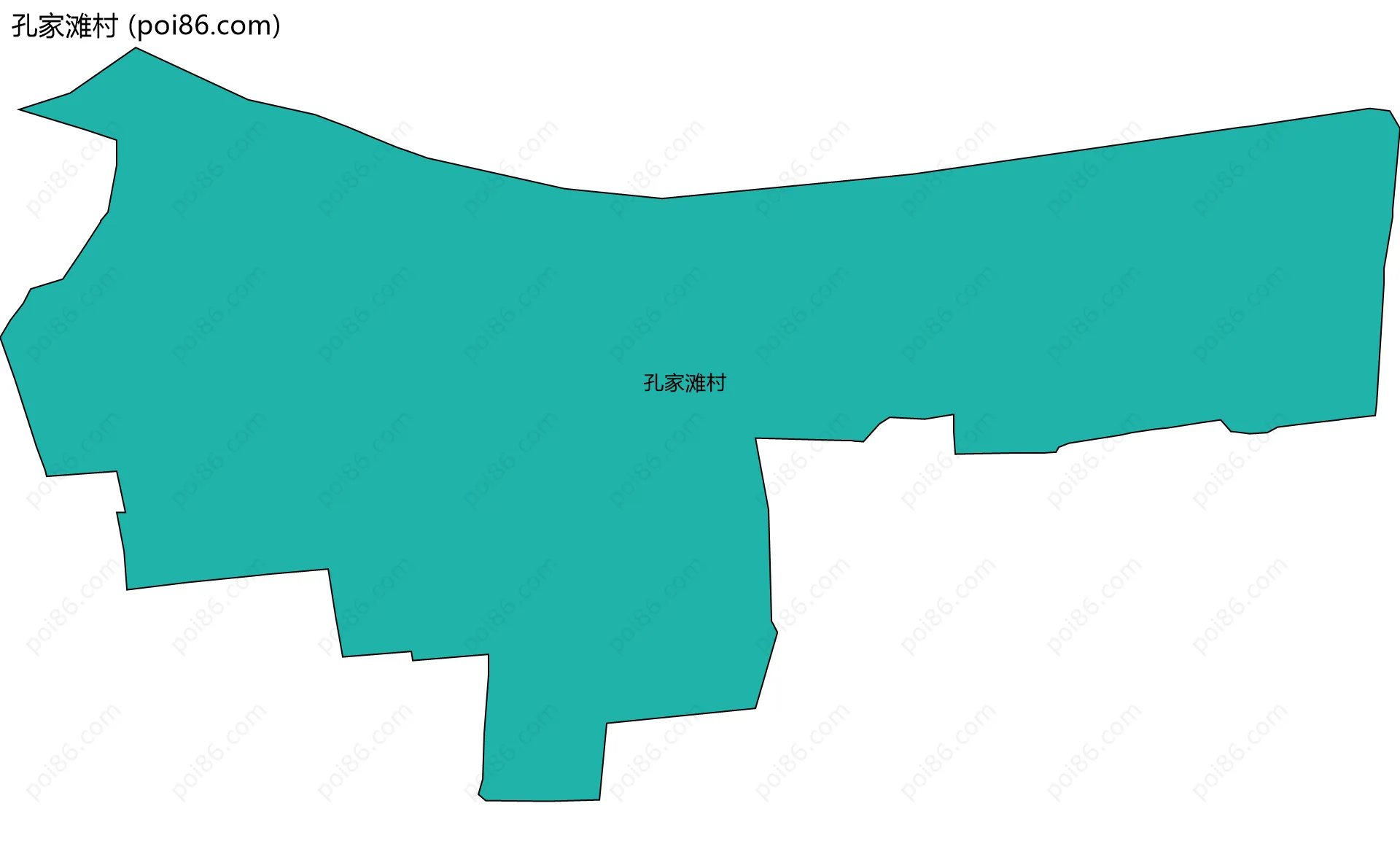 孔家滩村边界地图