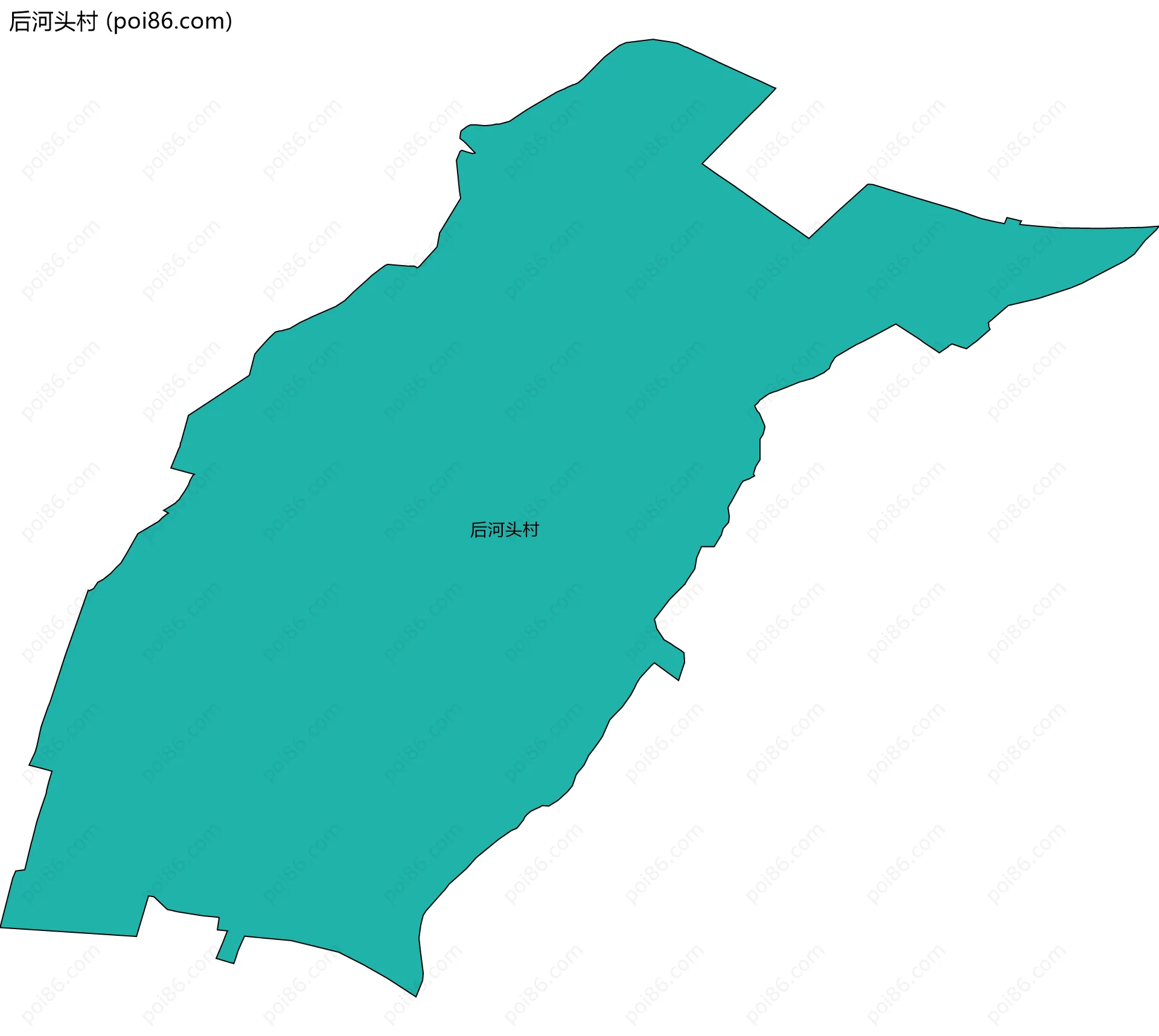 后河头村边界地图