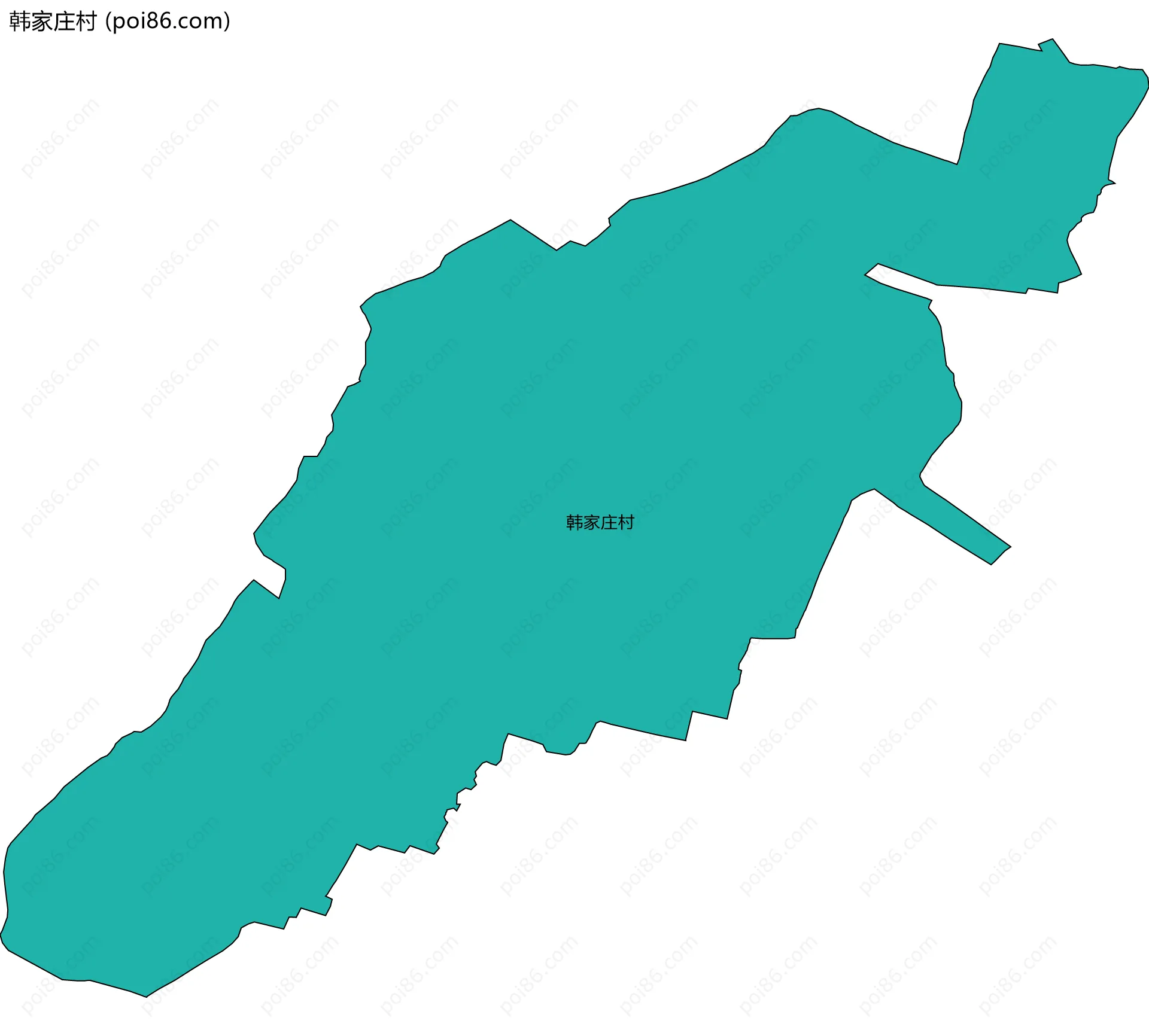 韩家庄村边界地图