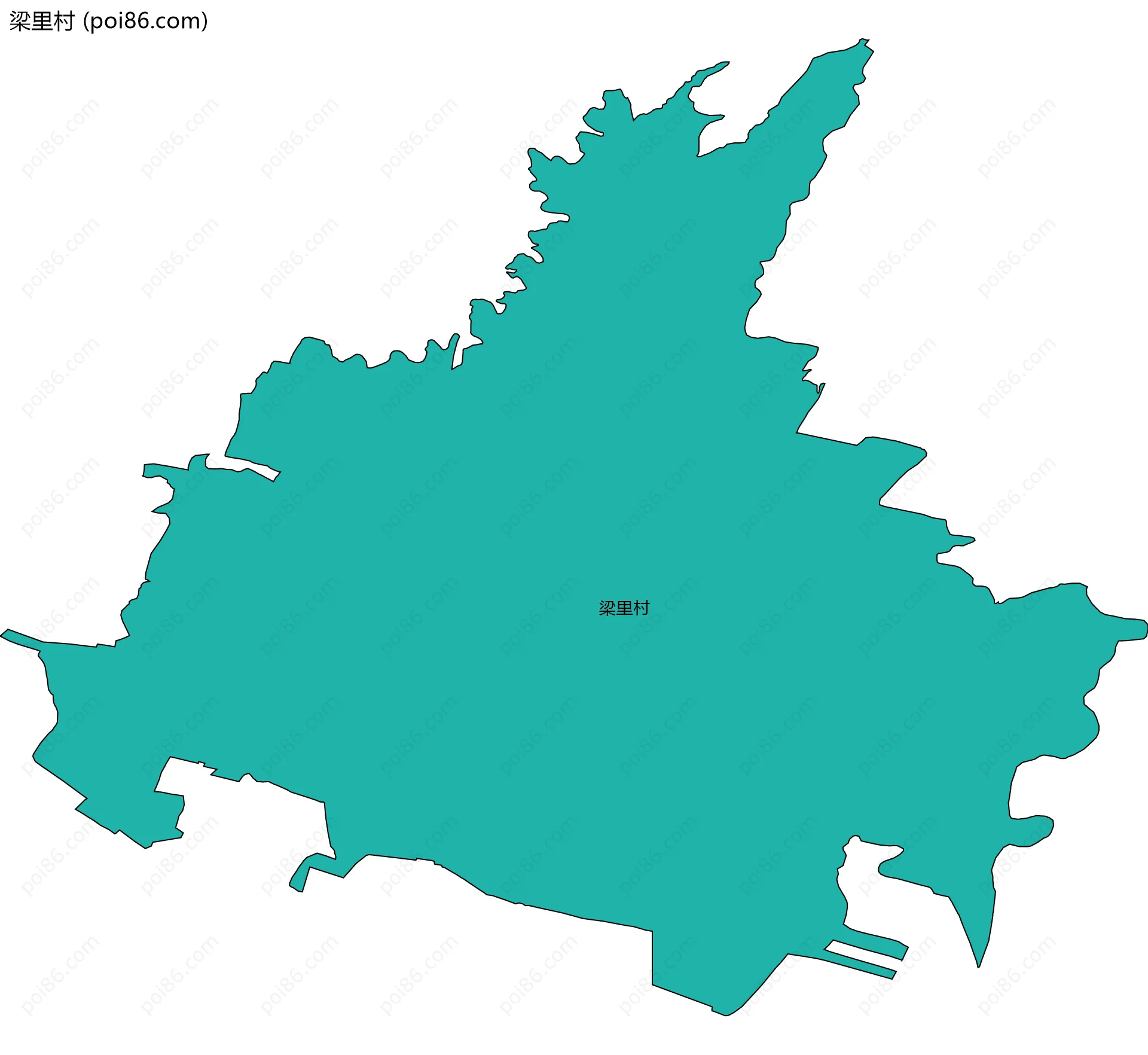 梁里村边界地图
