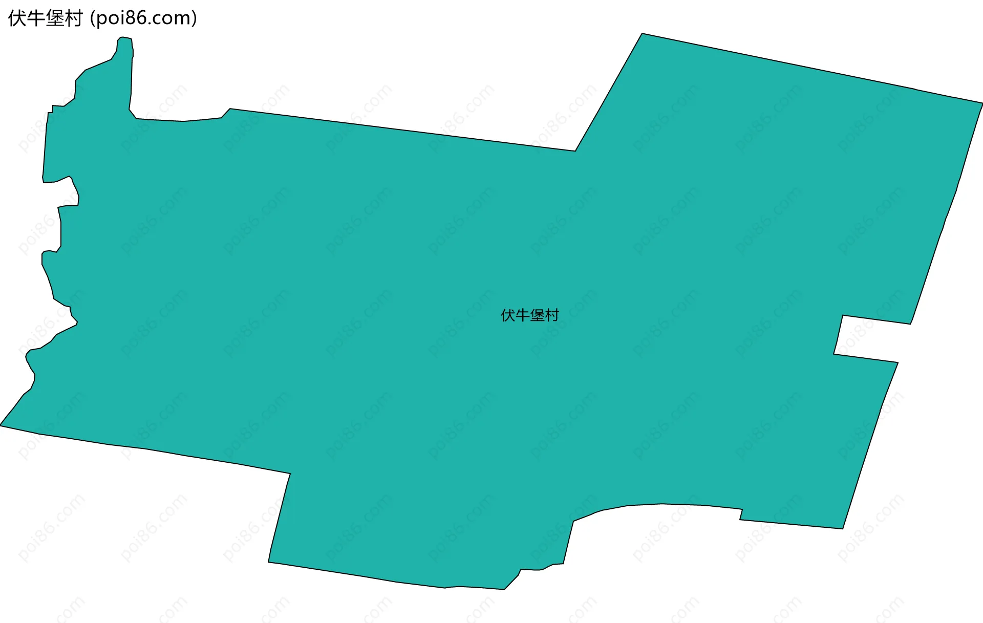 伏牛堡村边界地图
