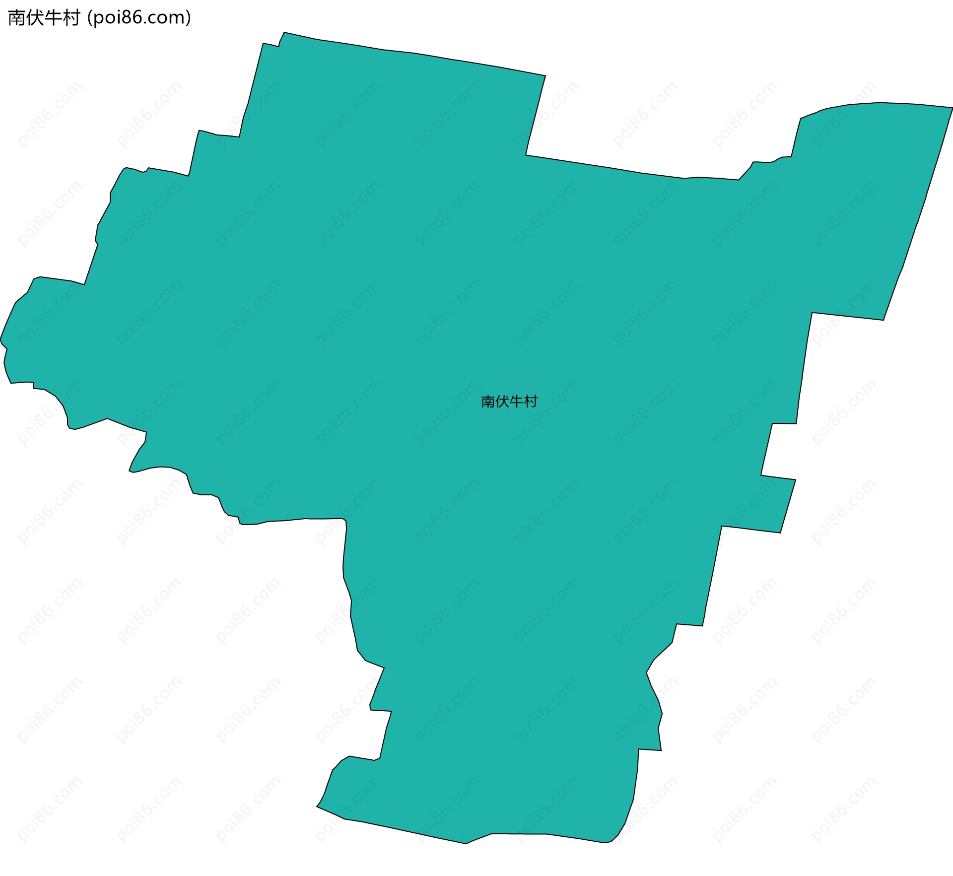 南伏牛村边界地图