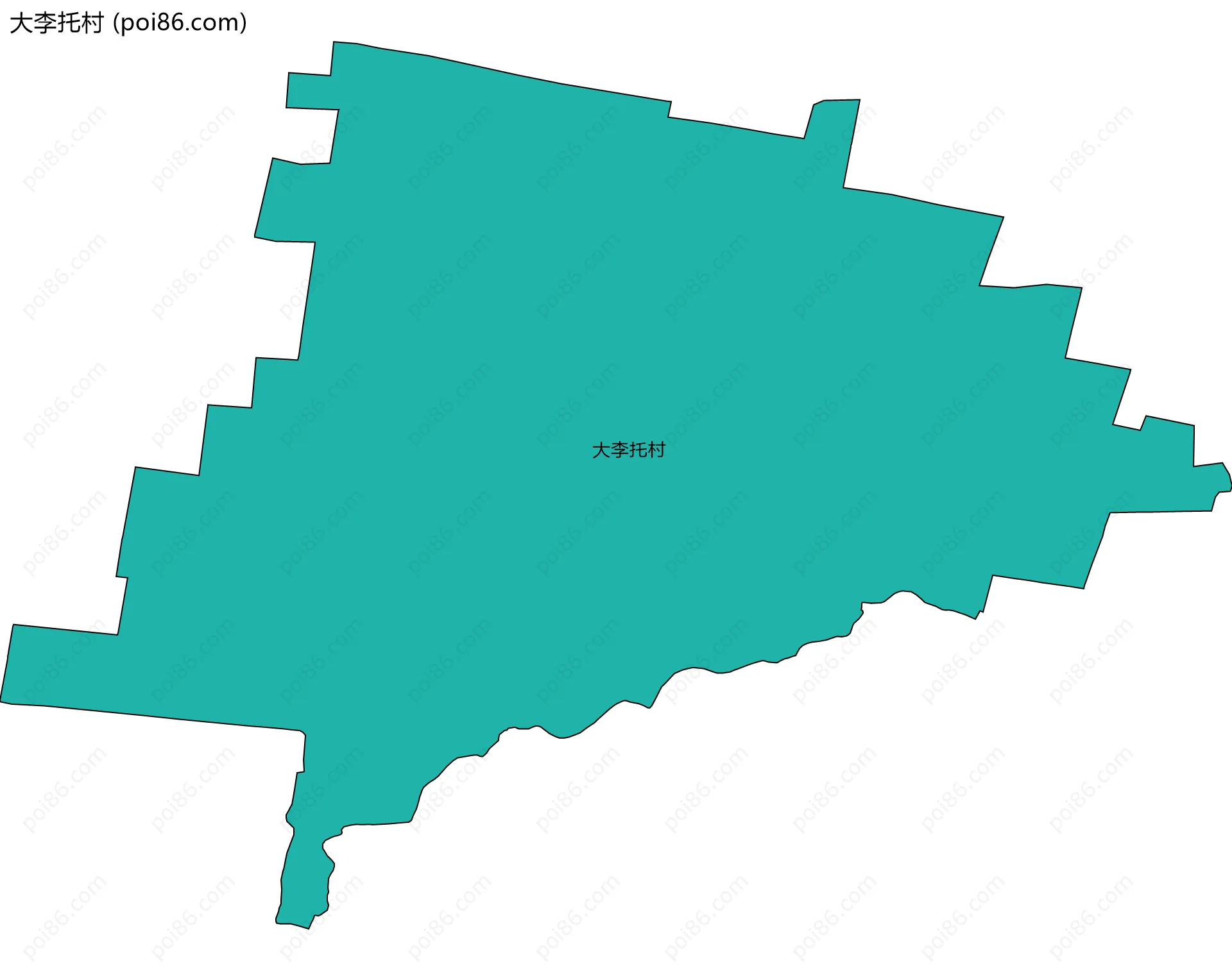 大李托村边界地图