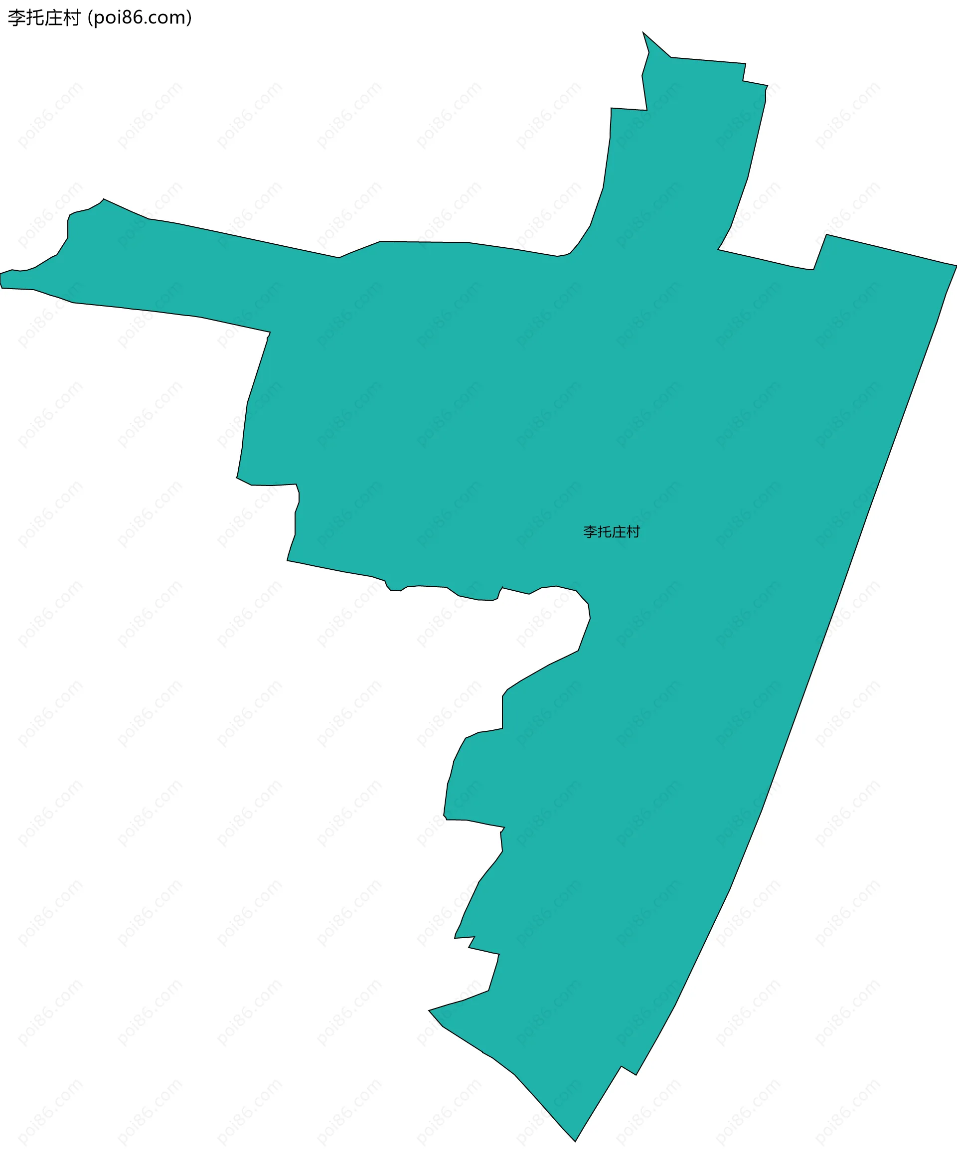 李托庄村边界地图