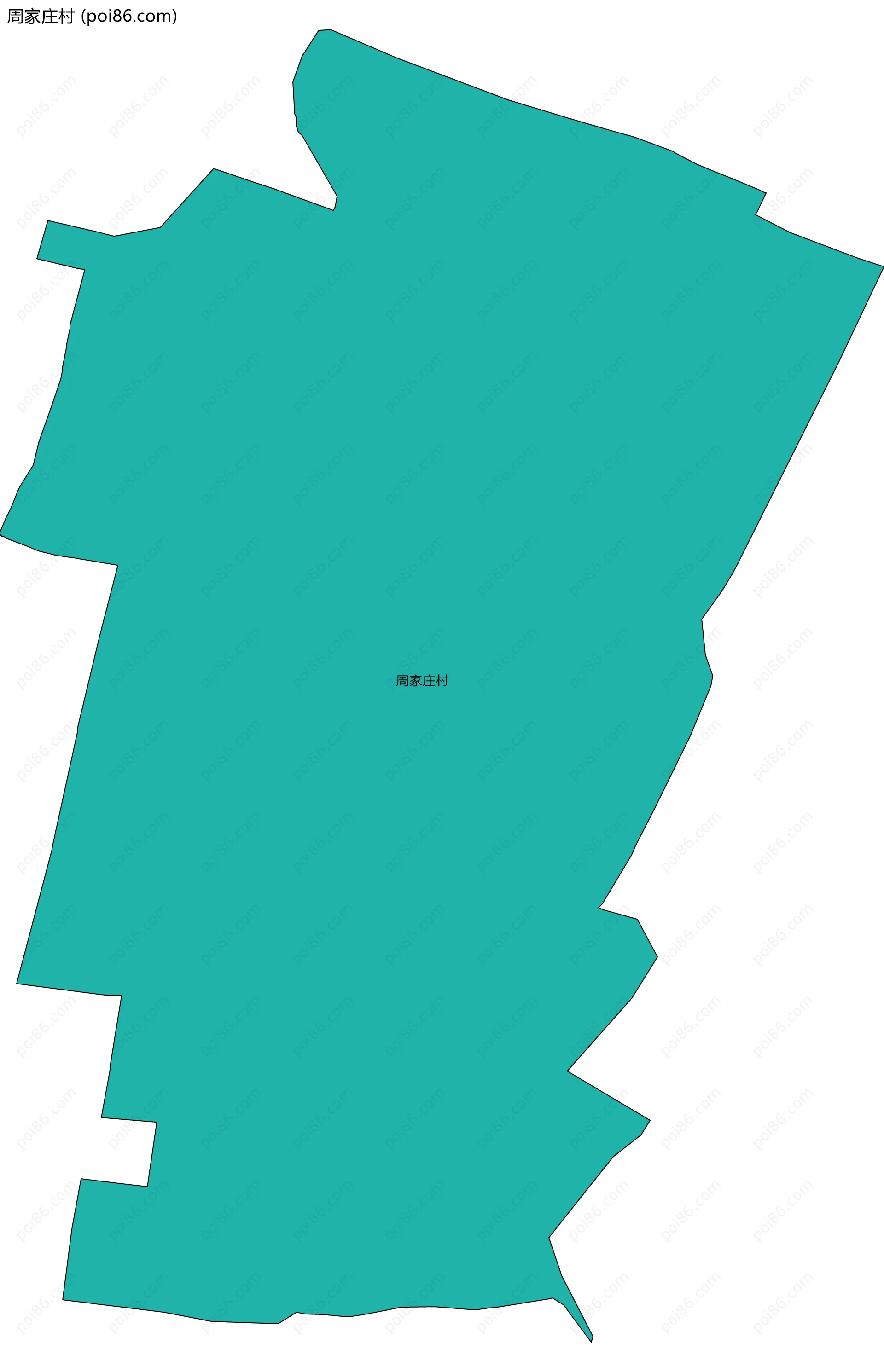 周家庄村边界地图