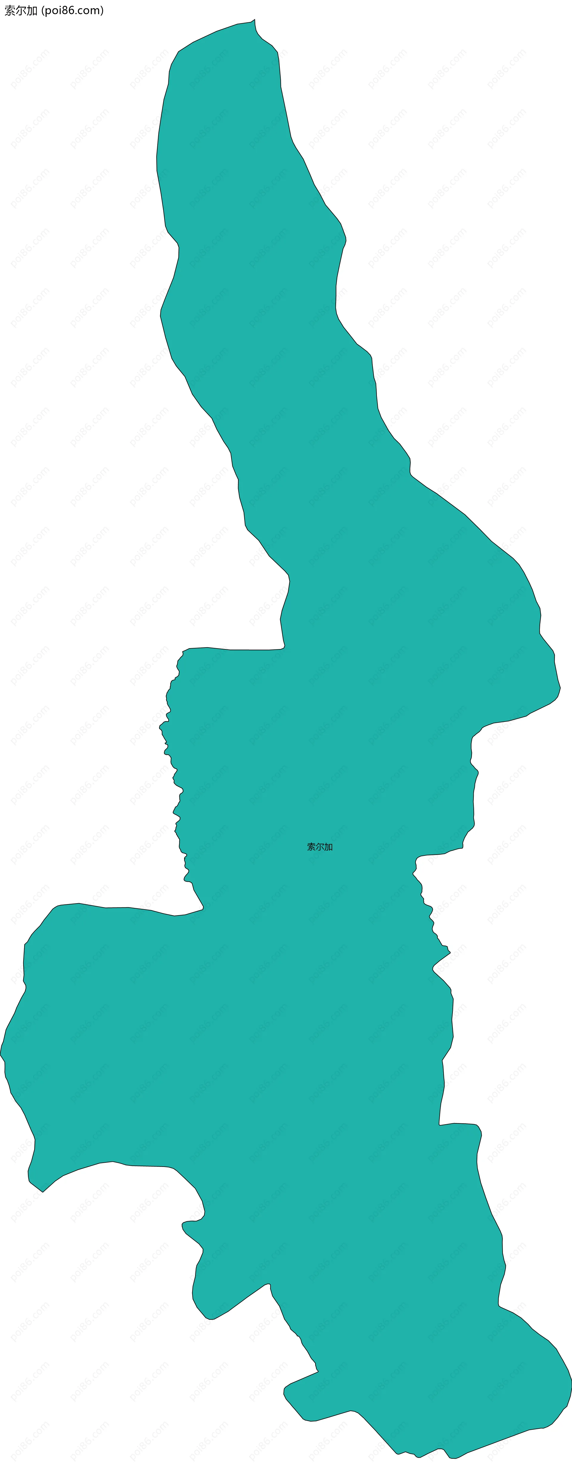 索尔加边界地图