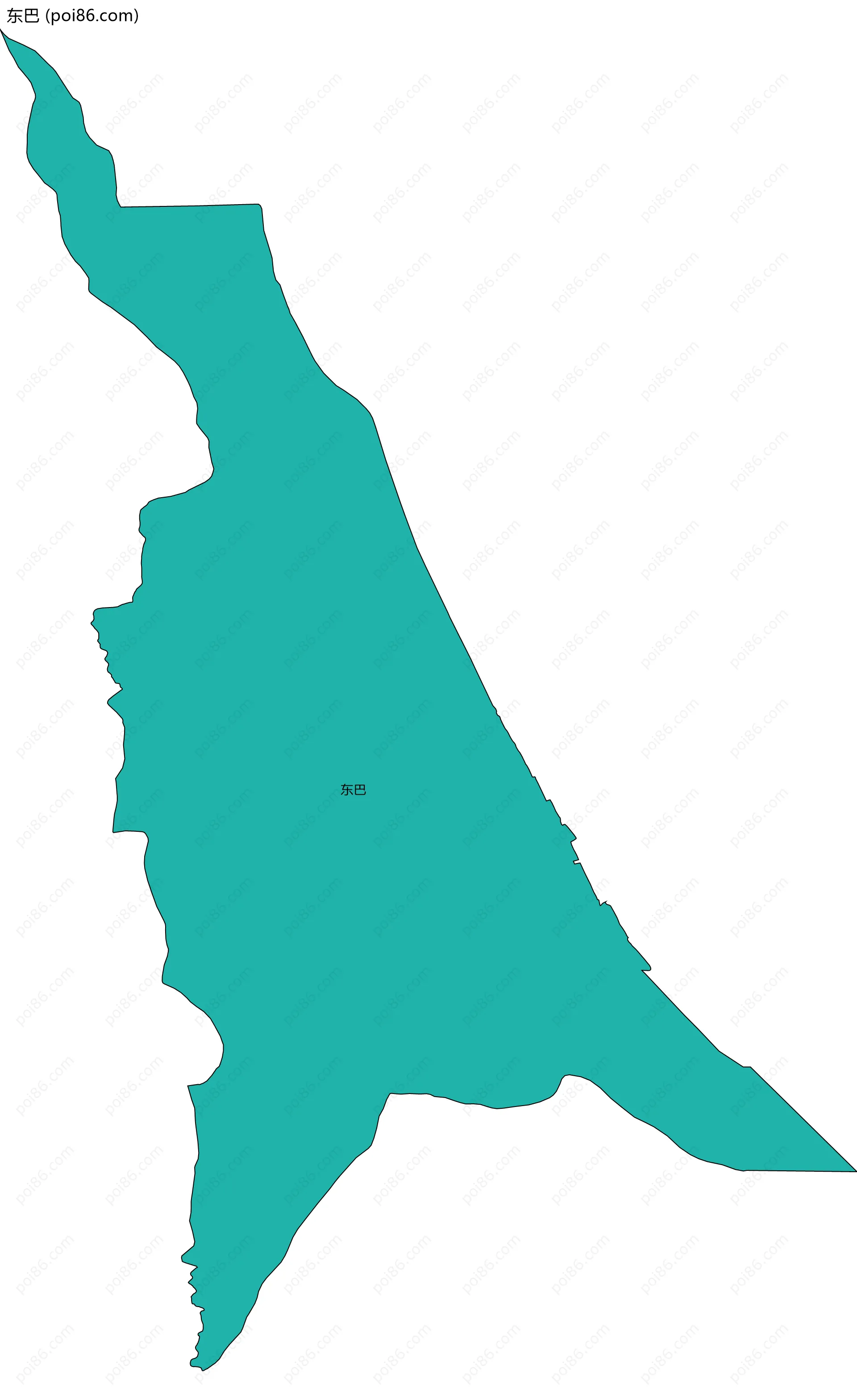 东巴边界地图