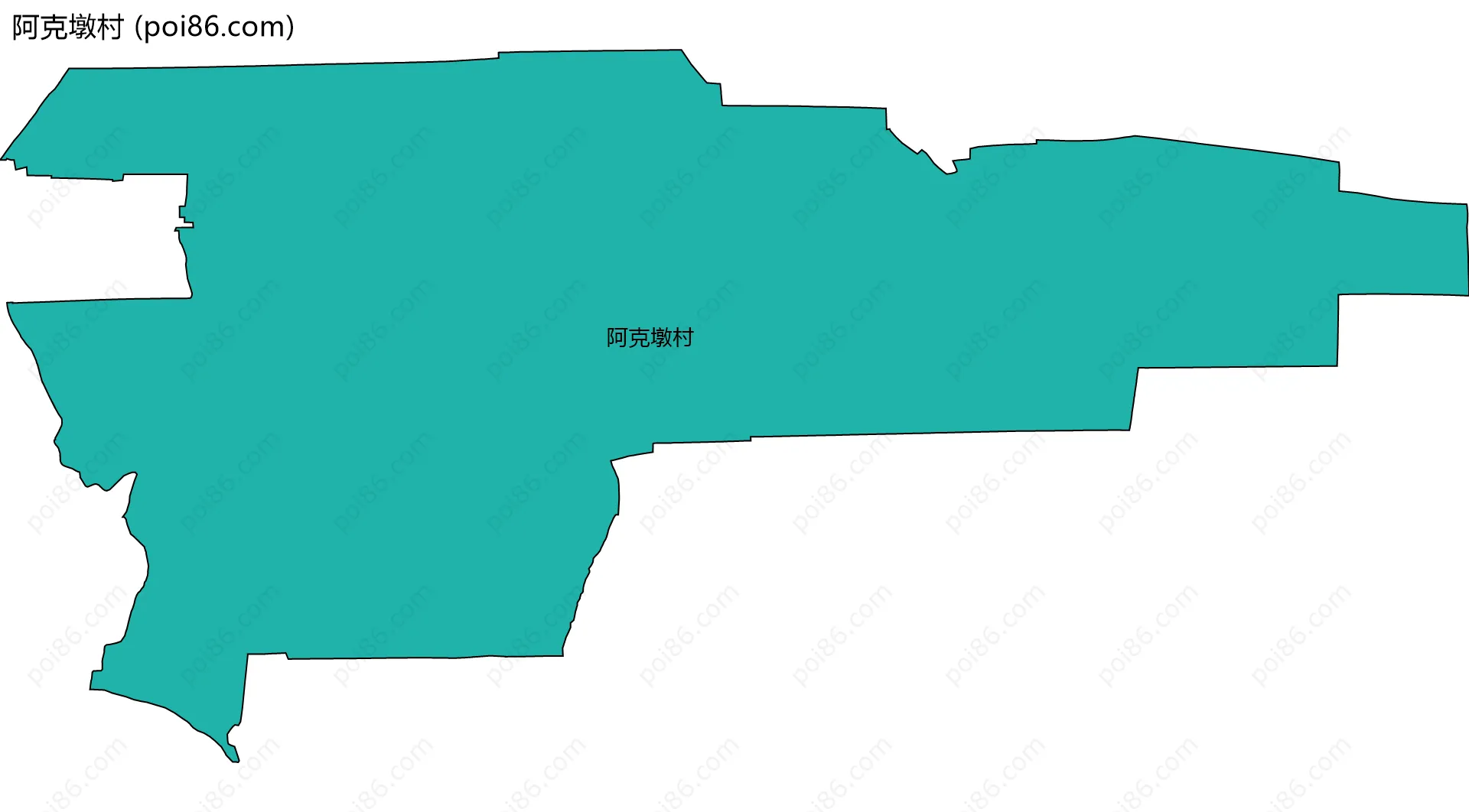 阿克墩村边界地图