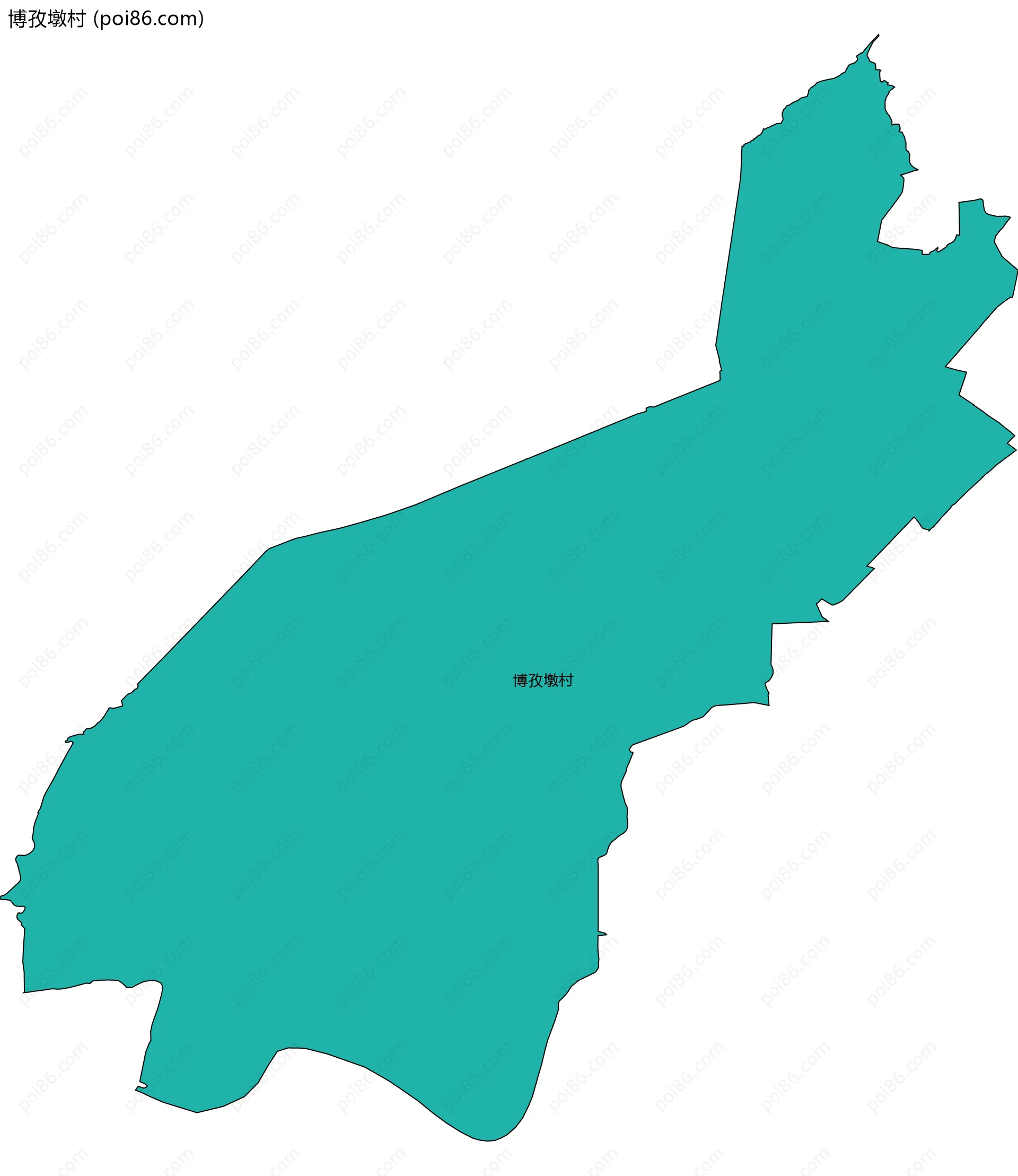博孜墩村边界地图