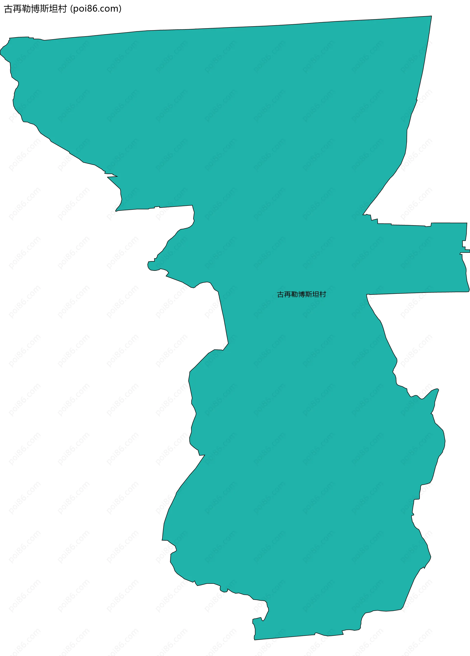 古再勒博斯坦村边界地图