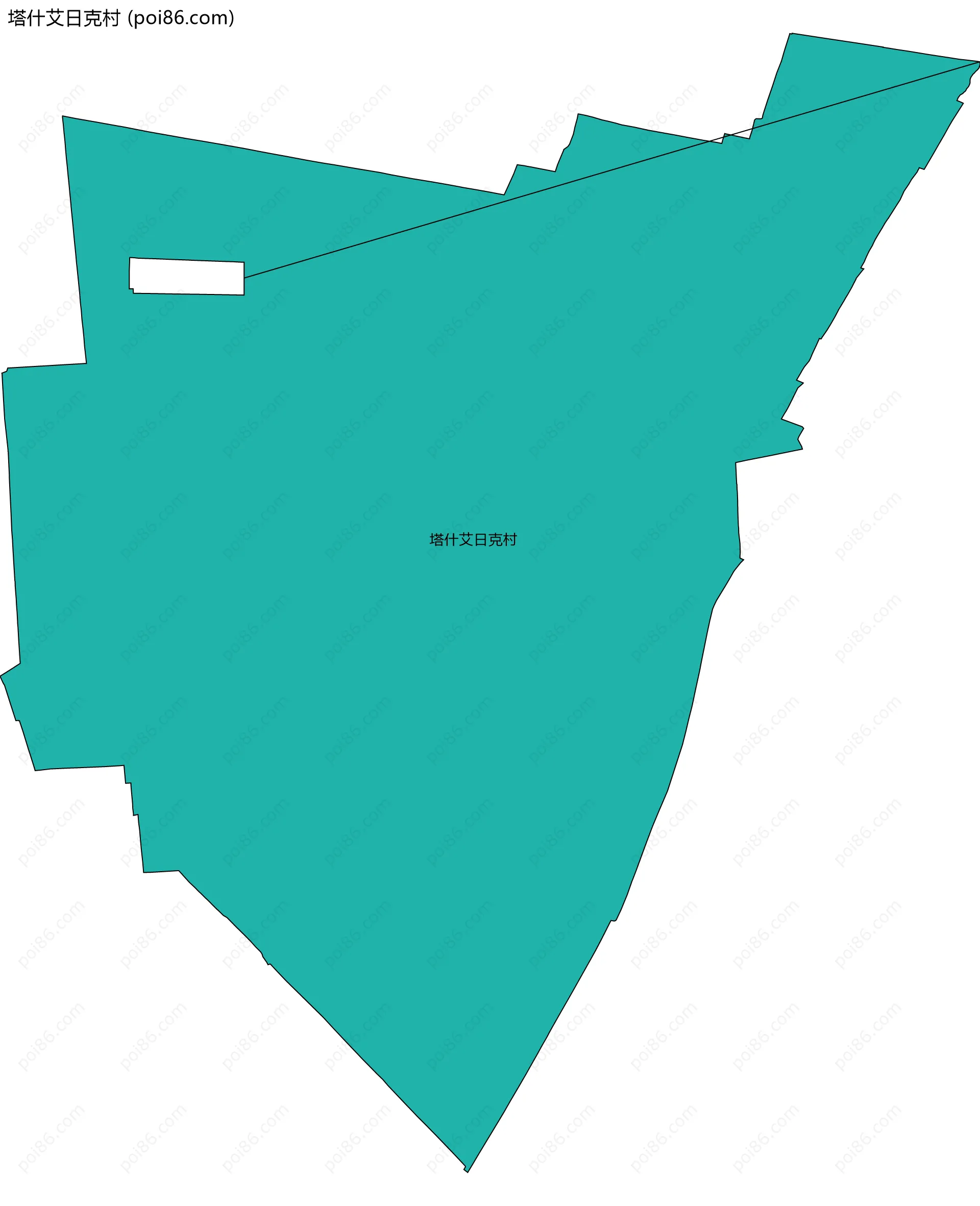 塔什艾日克村边界地图