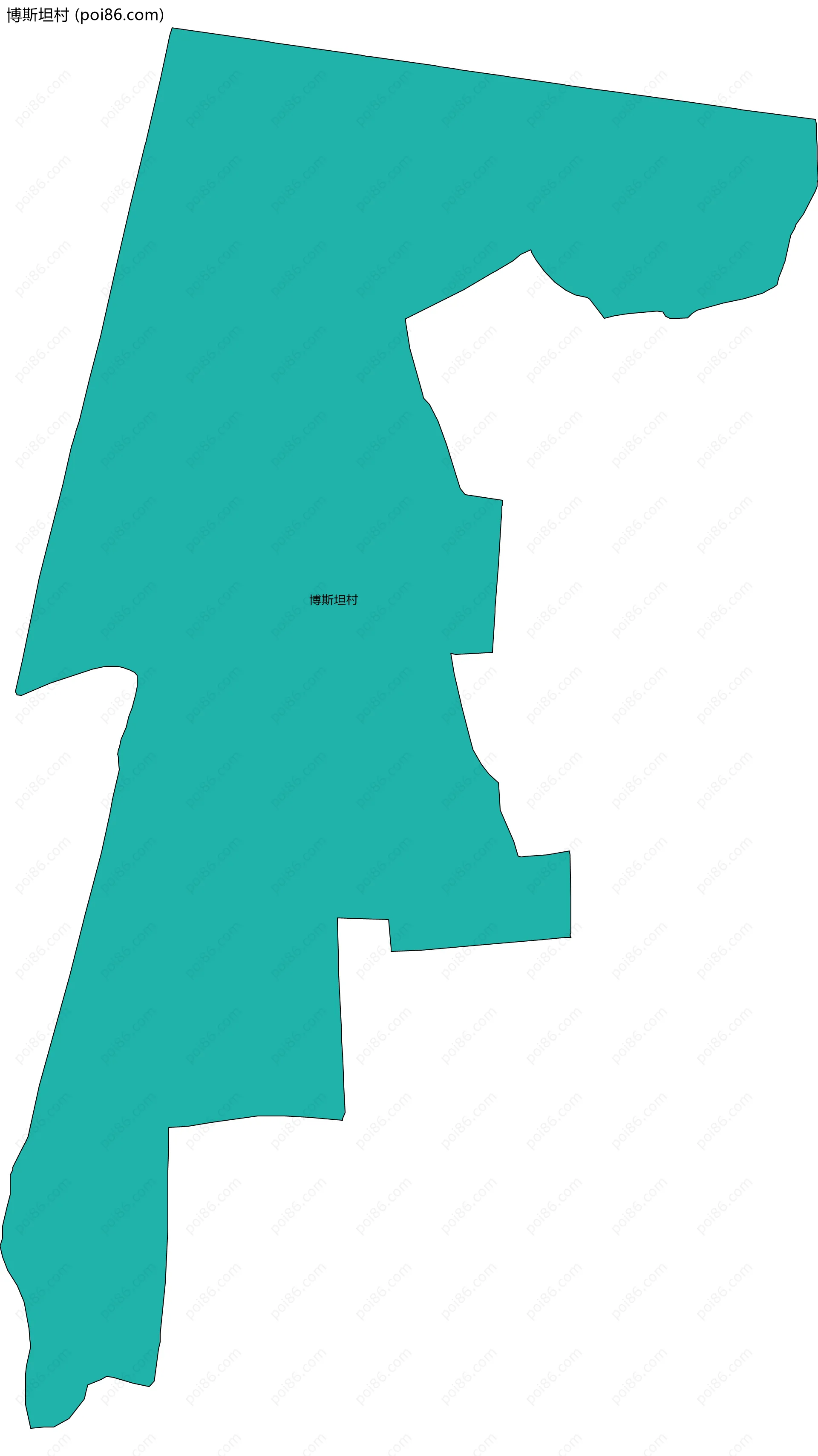 博斯坦村边界地图