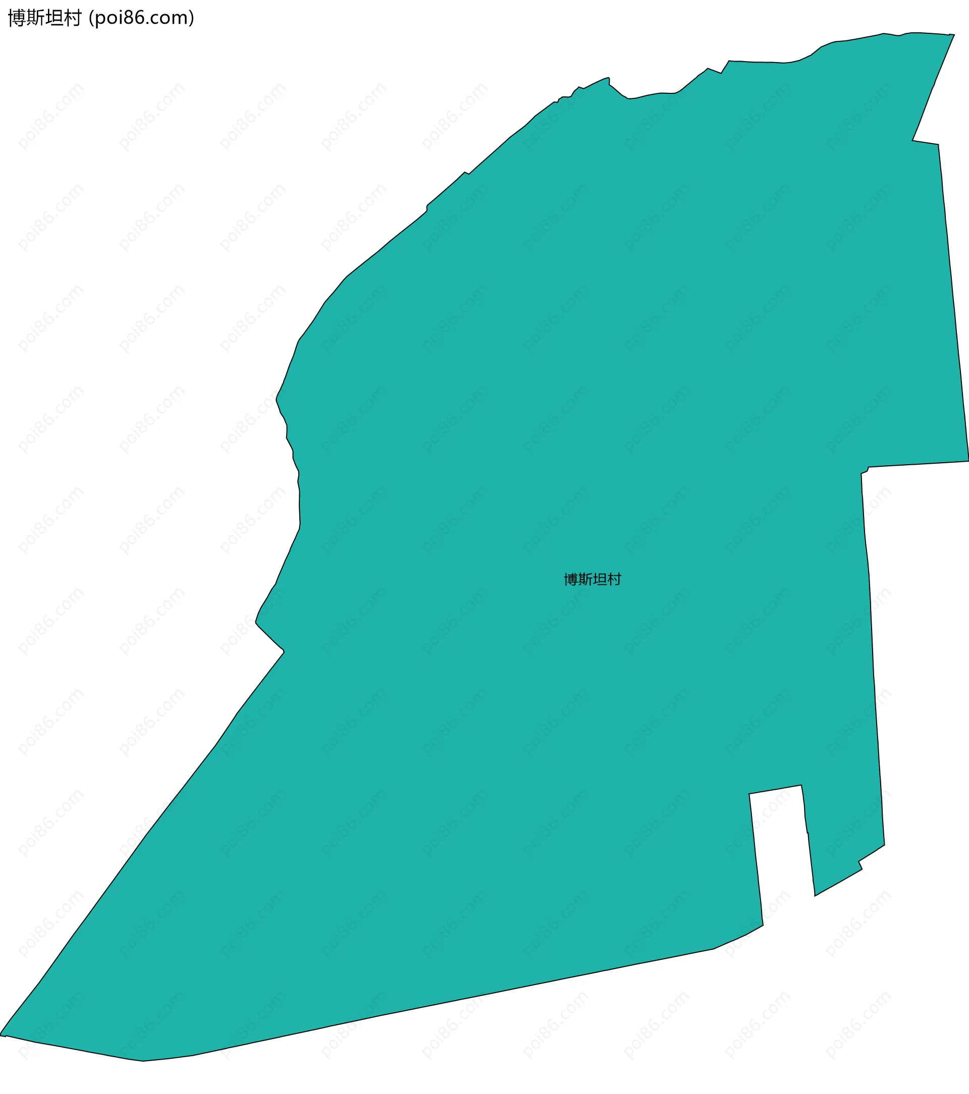 博斯坦村边界地图