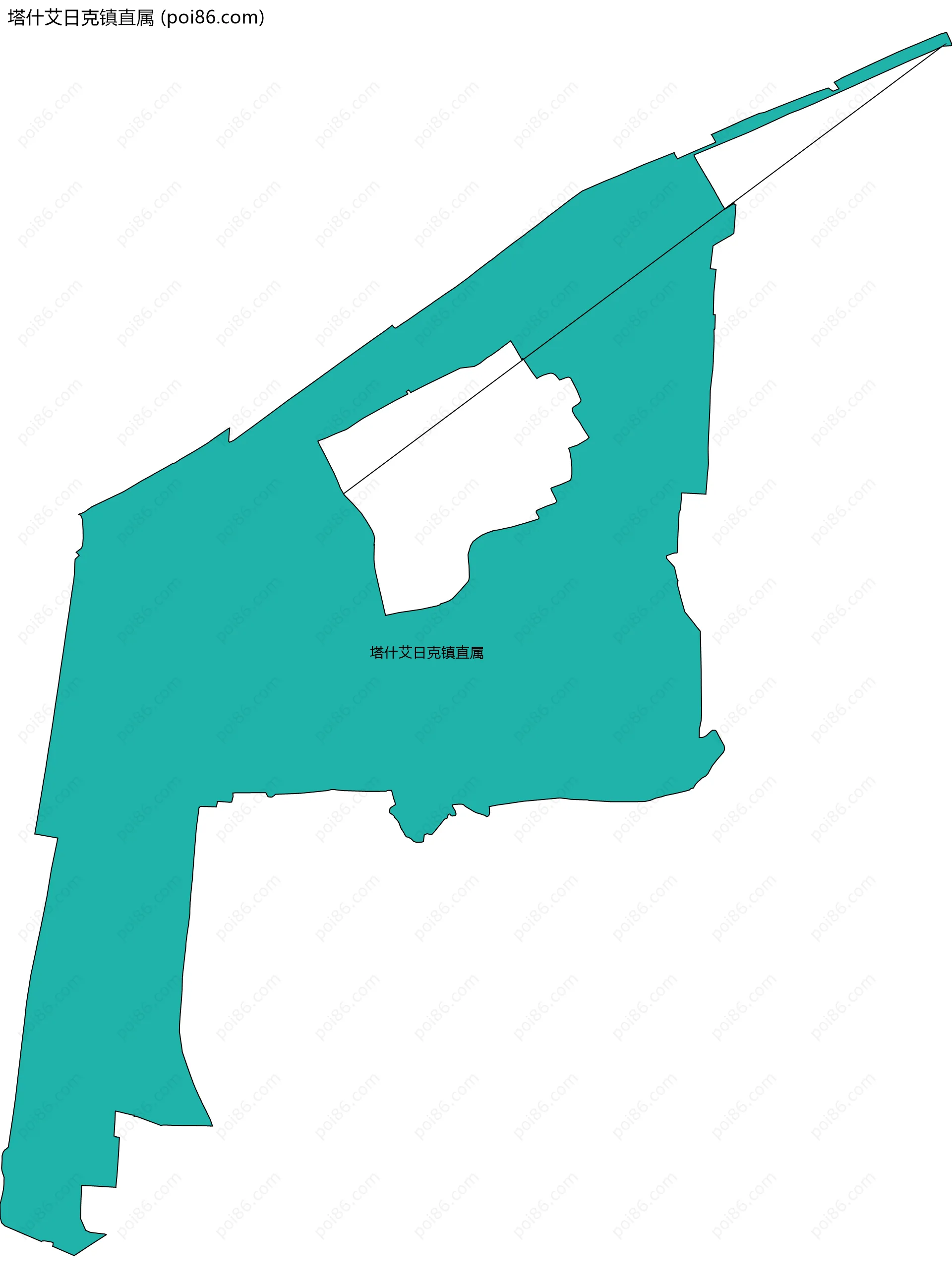 塔什艾日克镇直属边界地图