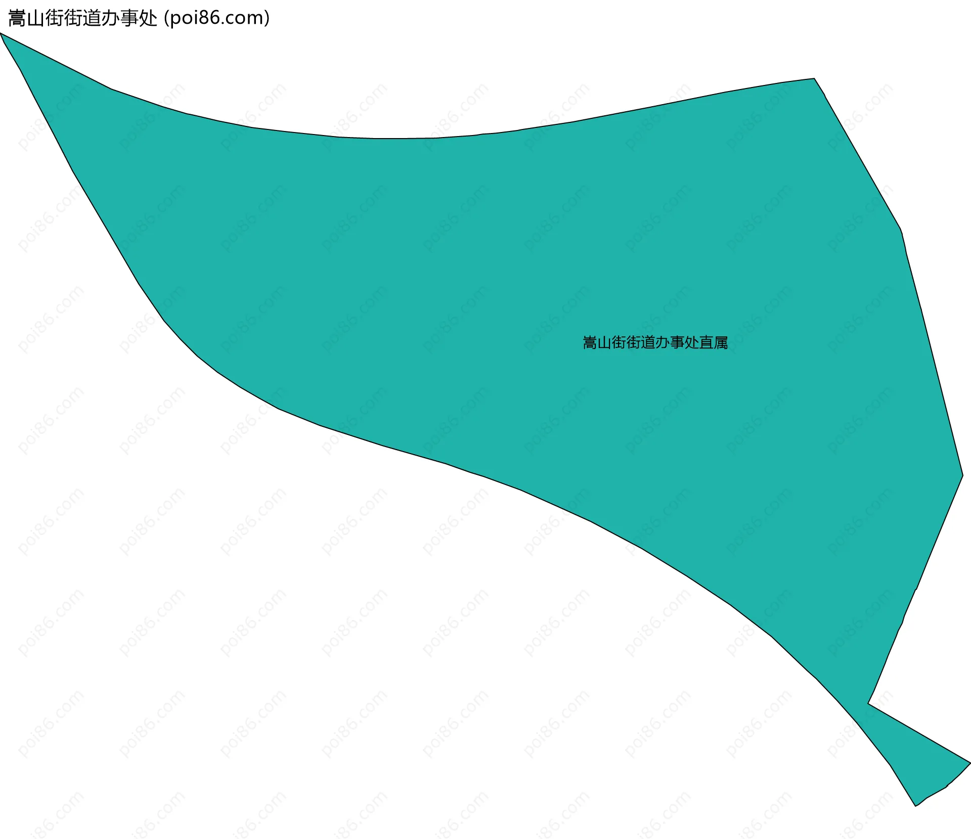 嵩山街街道办事处边界地图(五级行政区划)