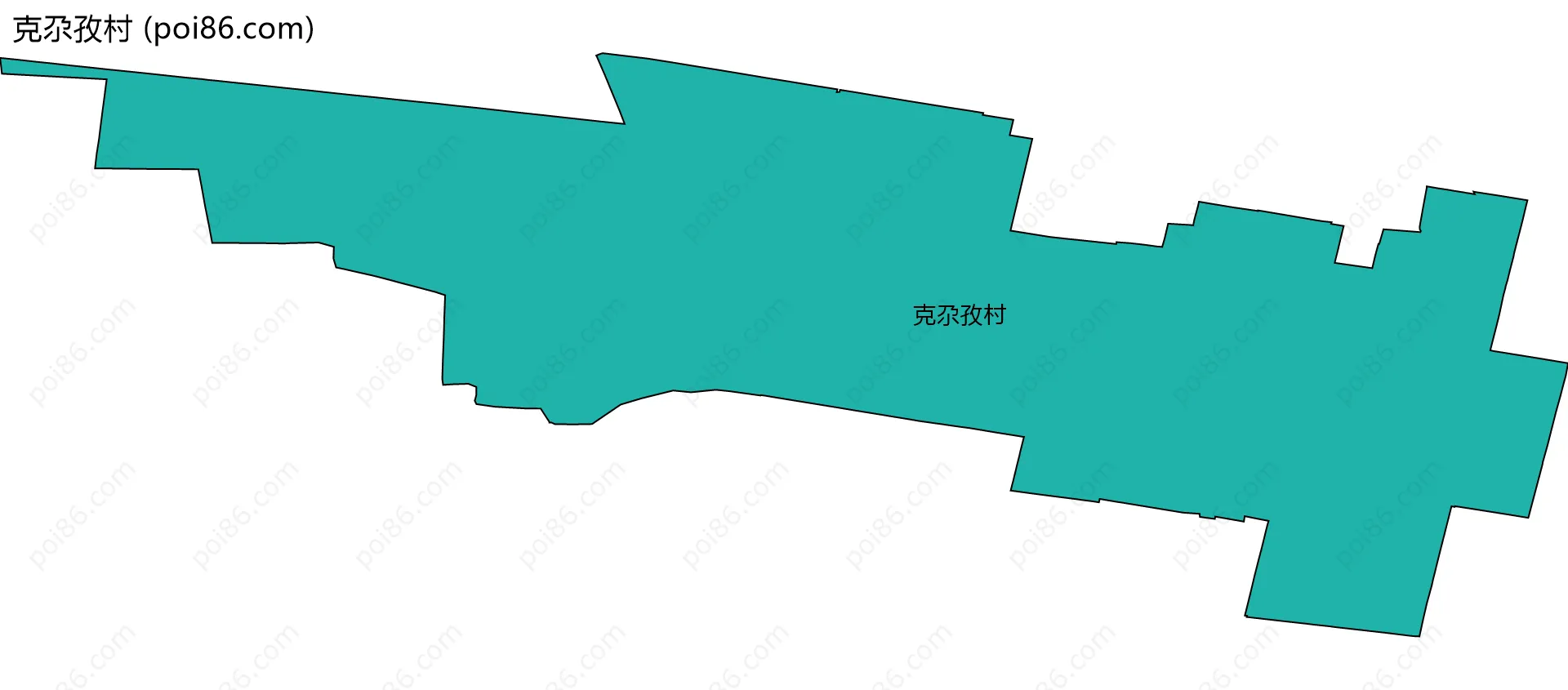 克尕孜村边界地图