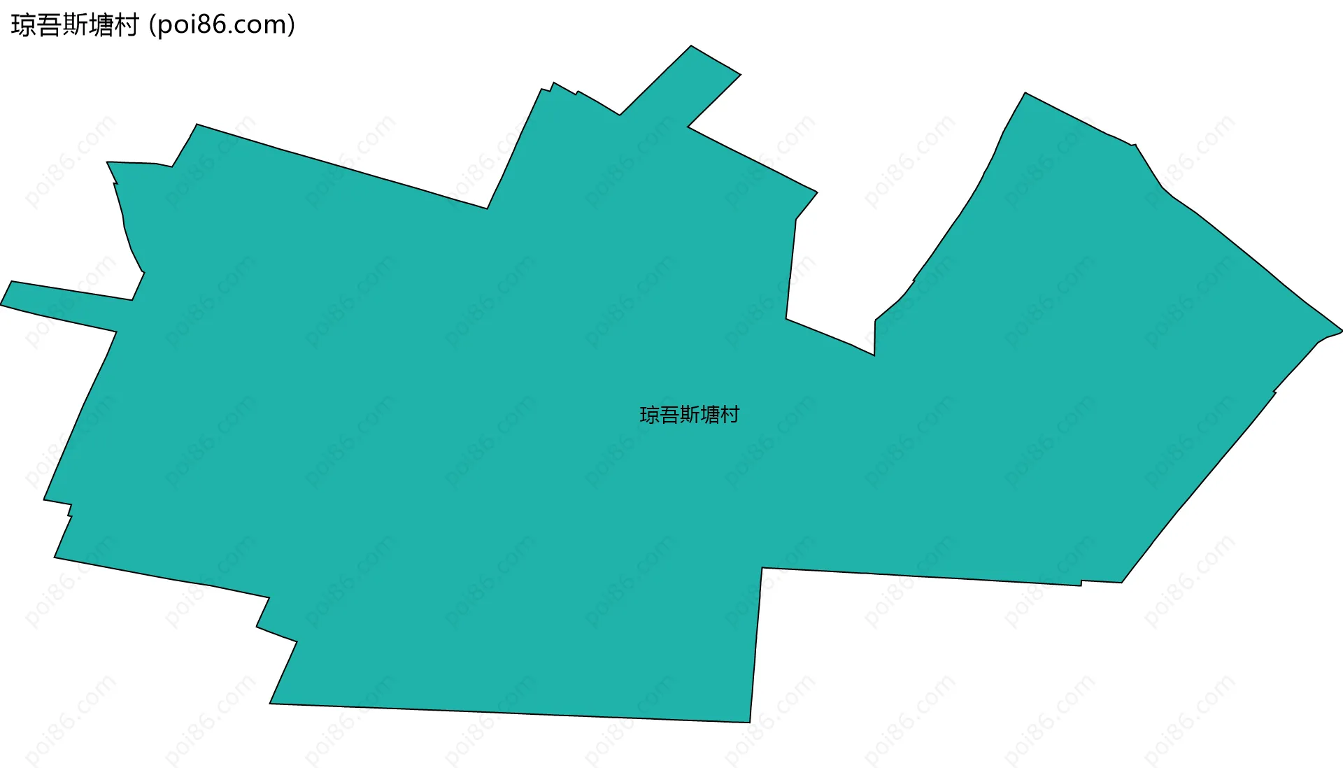 琼吾斯塘村边界地图