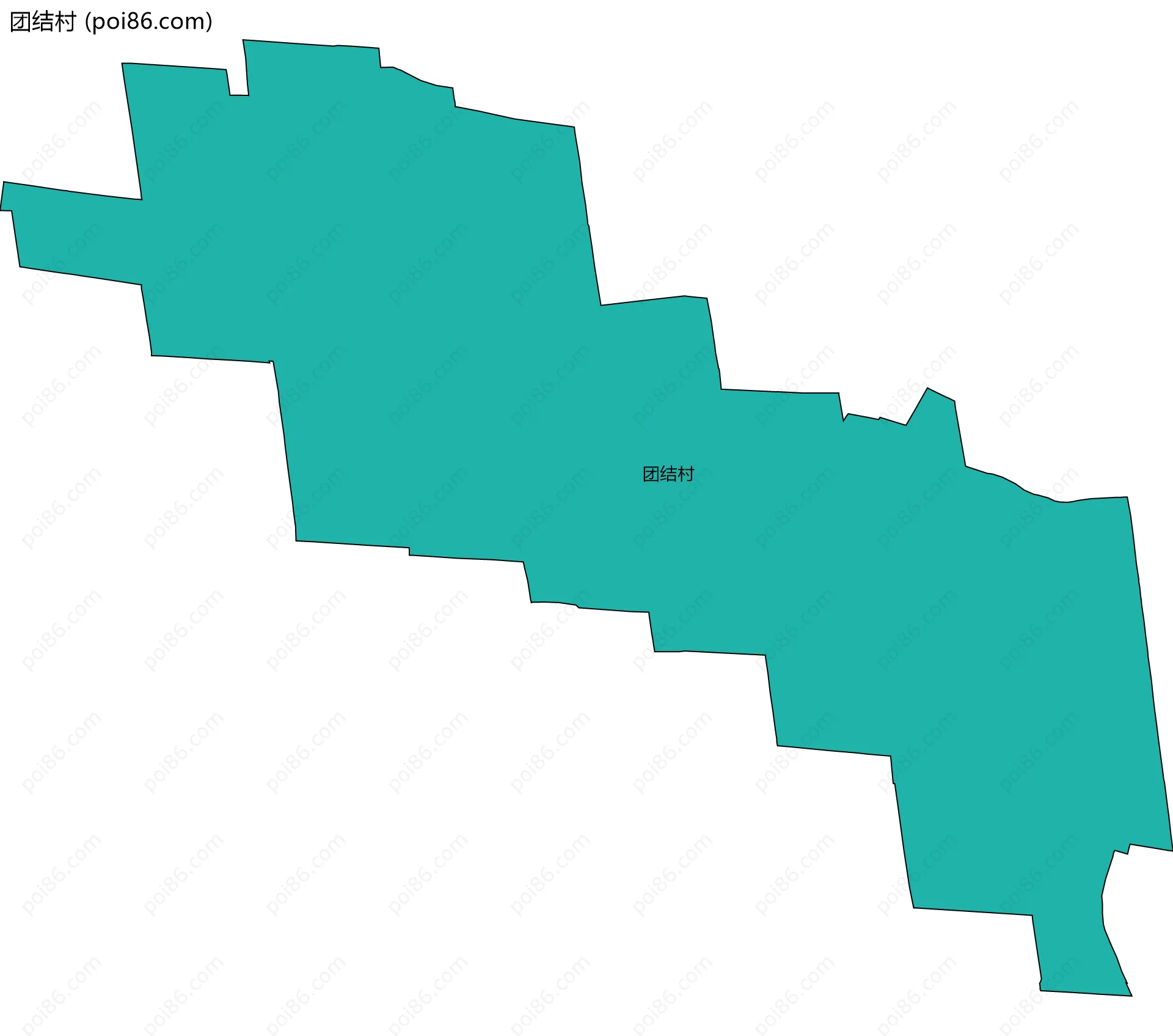 团结村边界地图