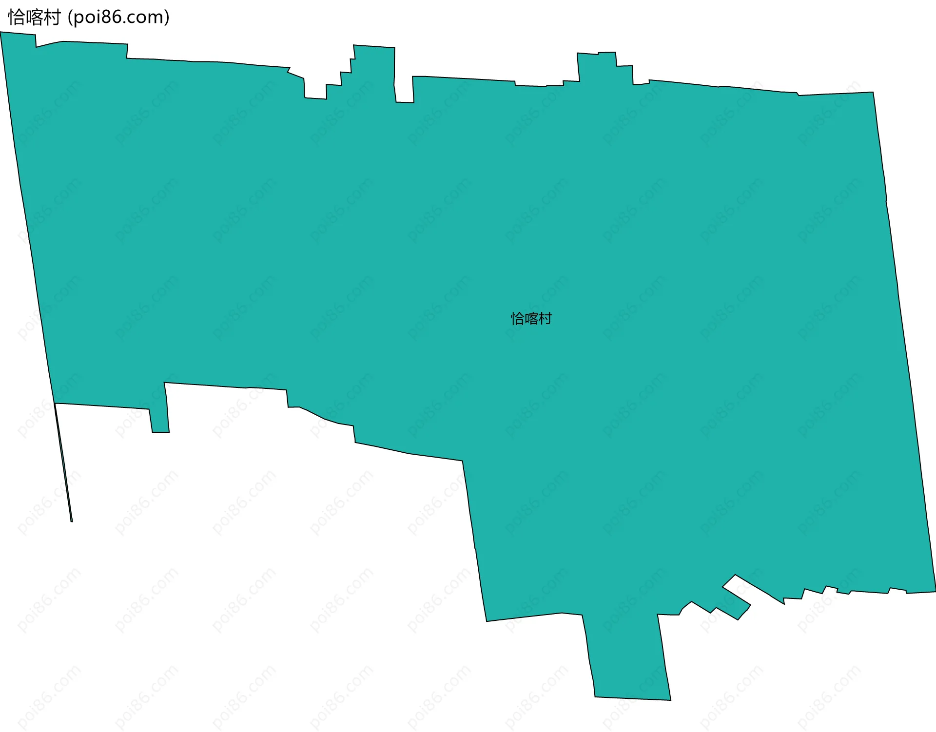恰喀村边界地图