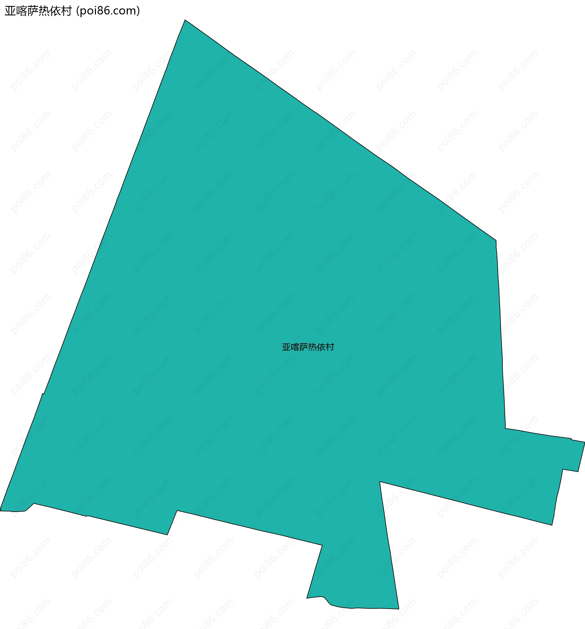 亚喀萨热依村边界地图